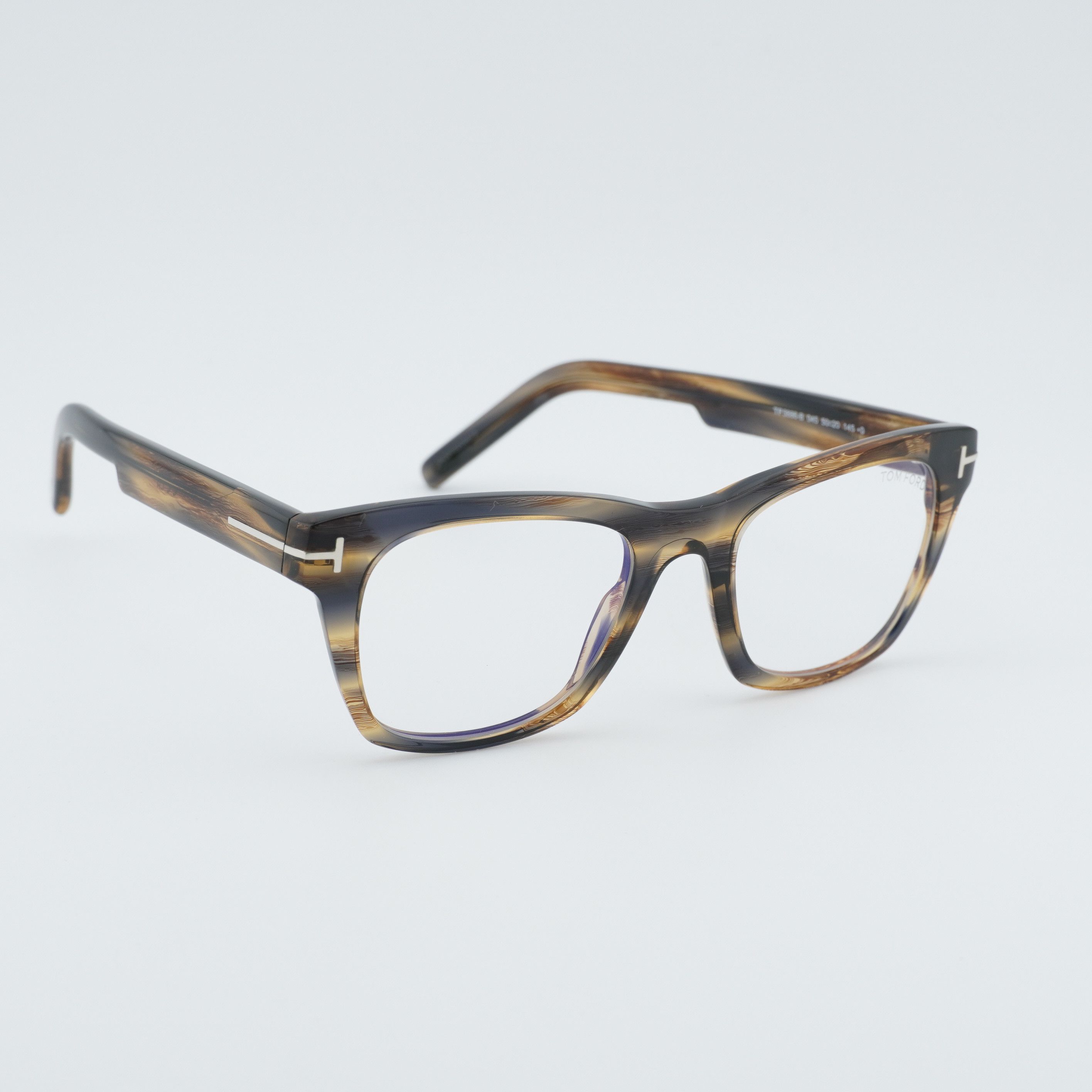Tom Ford Tom Ford FT5886-B 045 Eyeglasses Havana 50mm Square Frame Size ONE SIZE - 7 Thumbnail