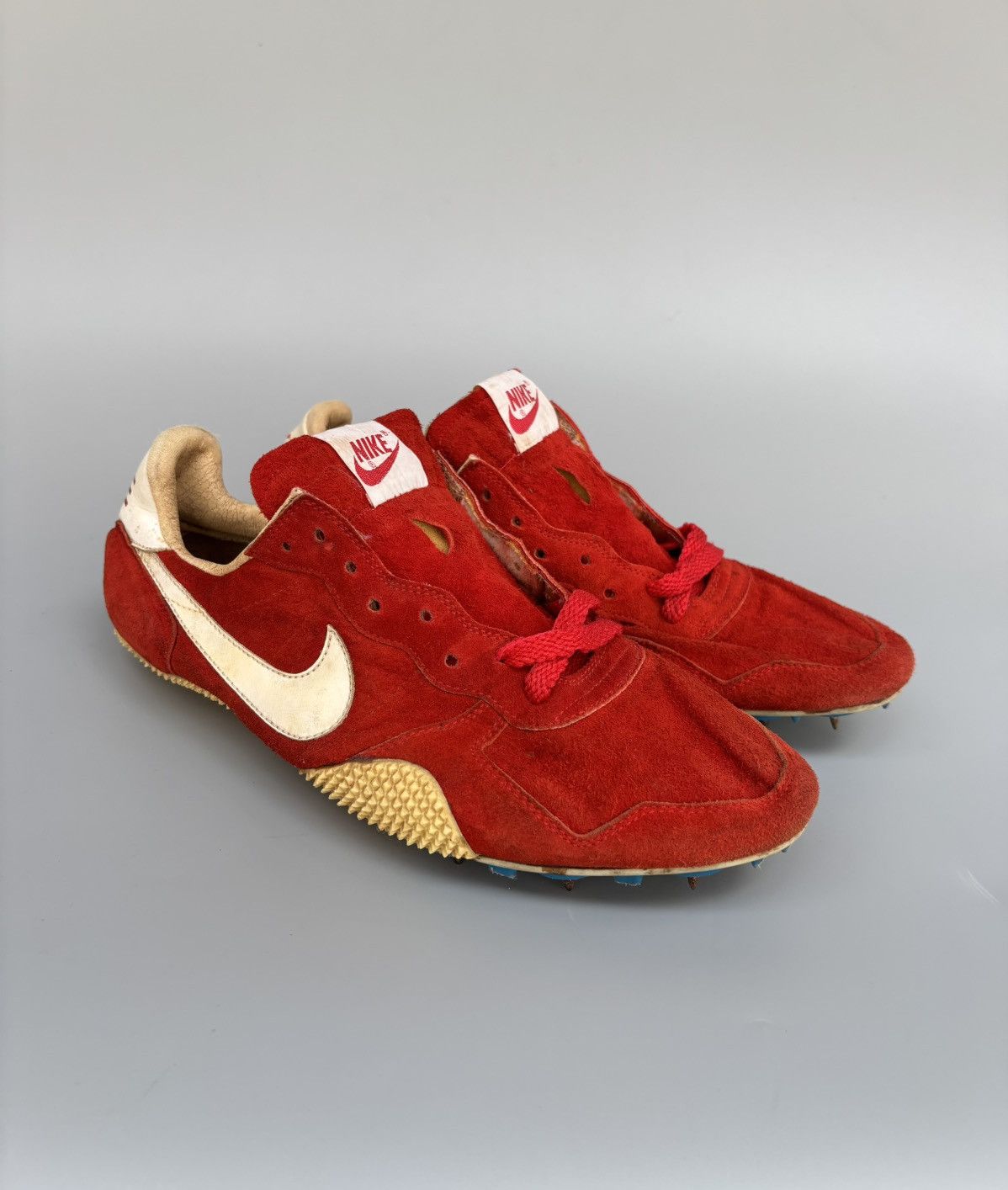 Nike Collector’s Piece! 1980s Nike Americas Track Suede Spikes Size US 7 / EU 40 - 6 Thumbnail