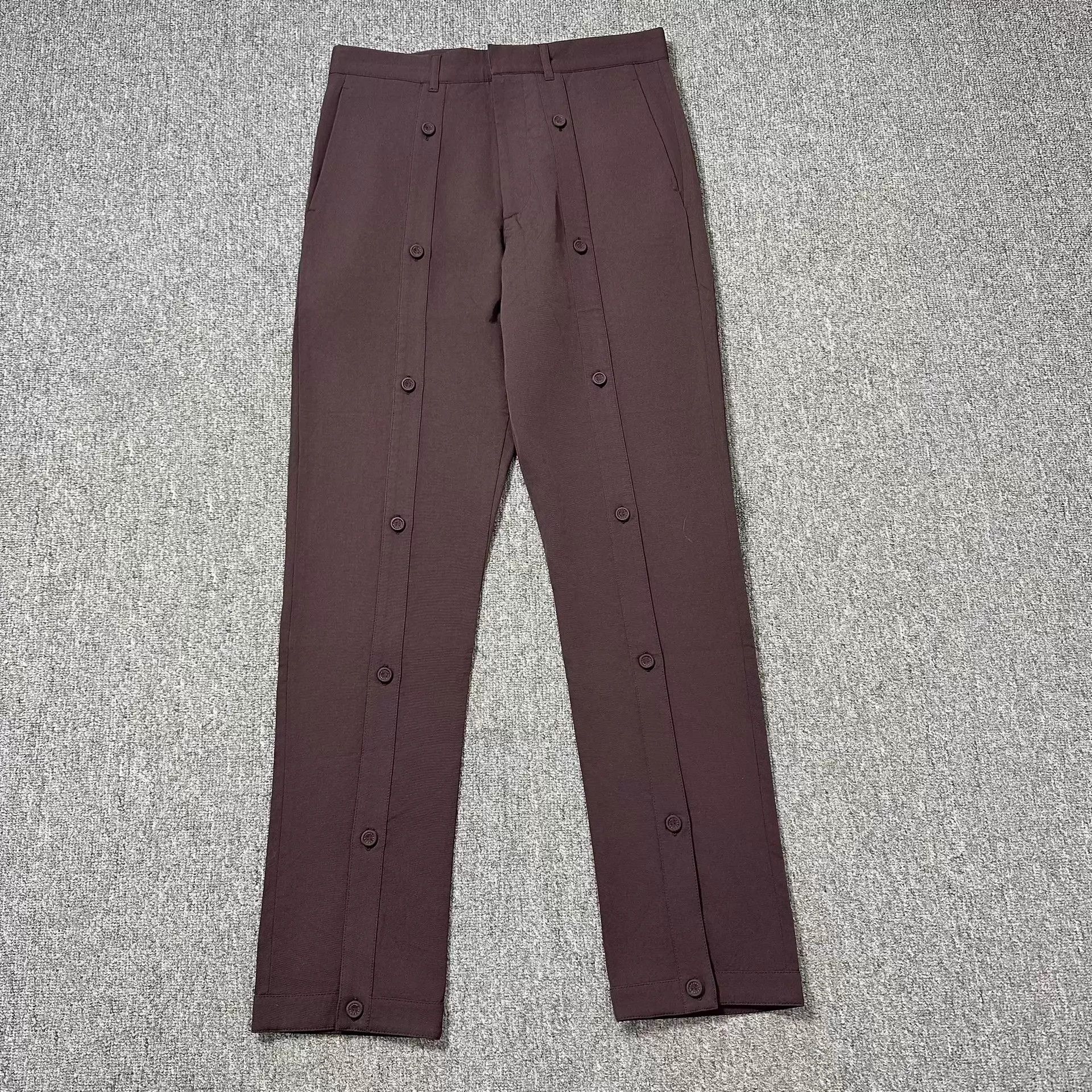 Dior Dior Man Wine Red Court Wool Chinos Button Side 46 Size US 30 / EU 46 - 1 Thumbnail