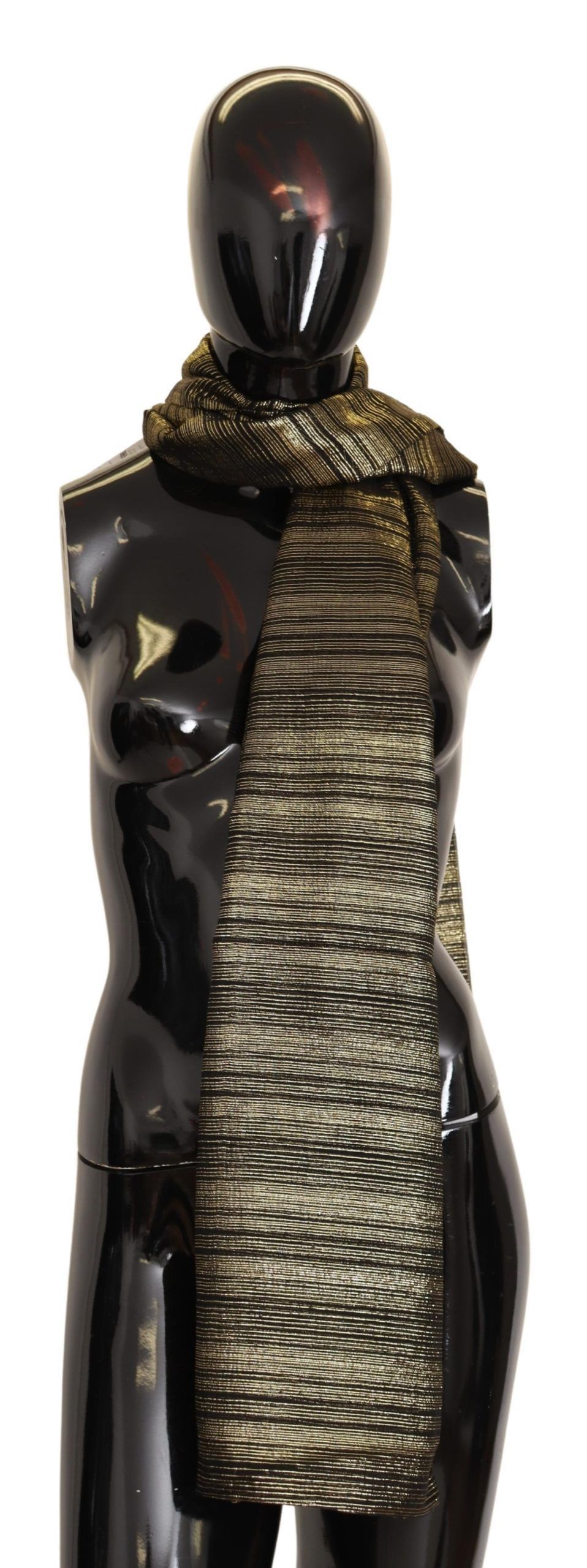 Dolce & Gabbana Elegant Gold Silk Blend Women's Scarf Size ONE SIZE - 1 Thumbnail