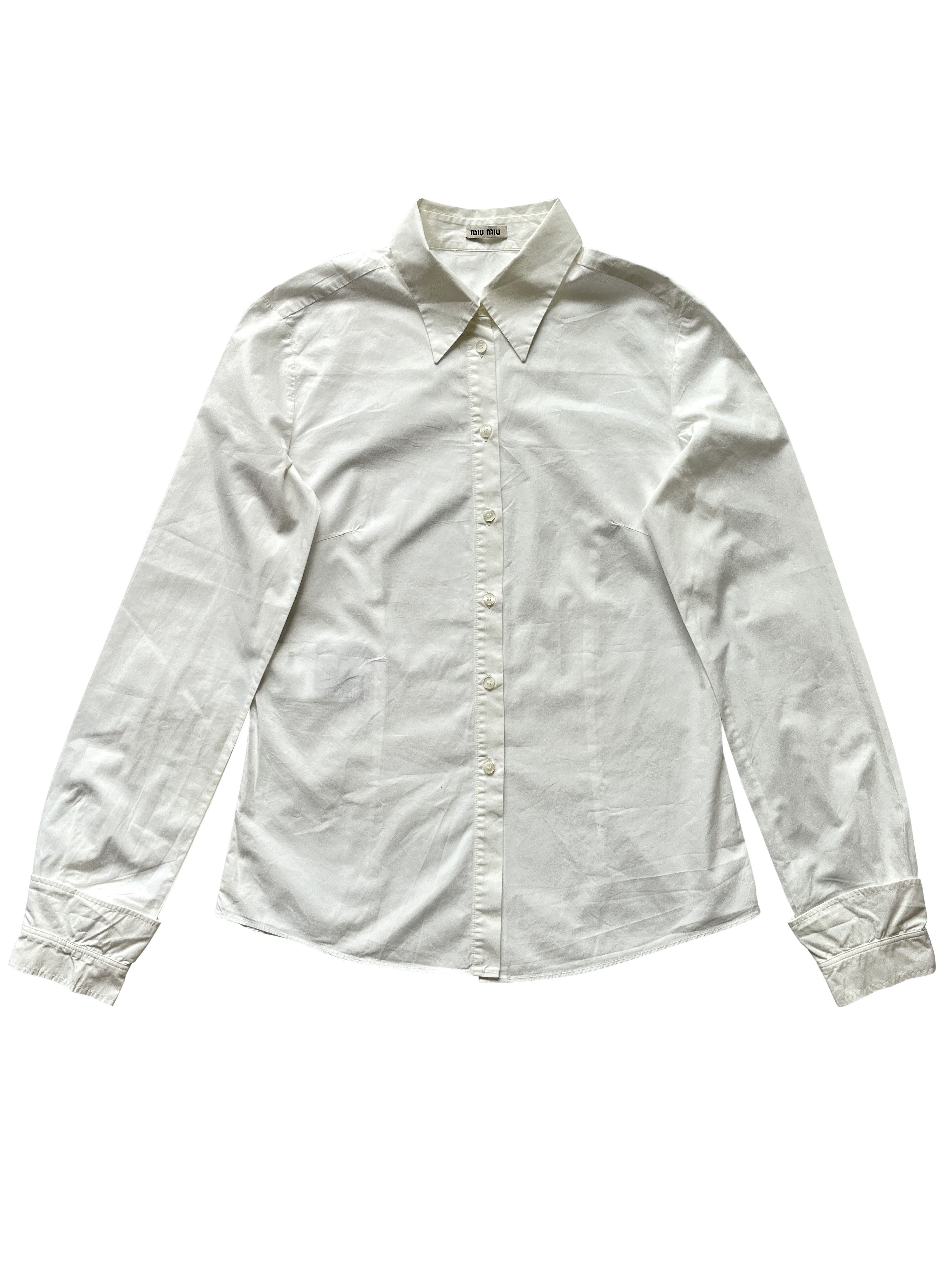 Miu Miu ⚡️QUICK SALE⚡️2014 Miu Miu Button Up Shirt with Ruffle Cuffs Size S / US 4 / IT 40 - 1 Thumbnail
