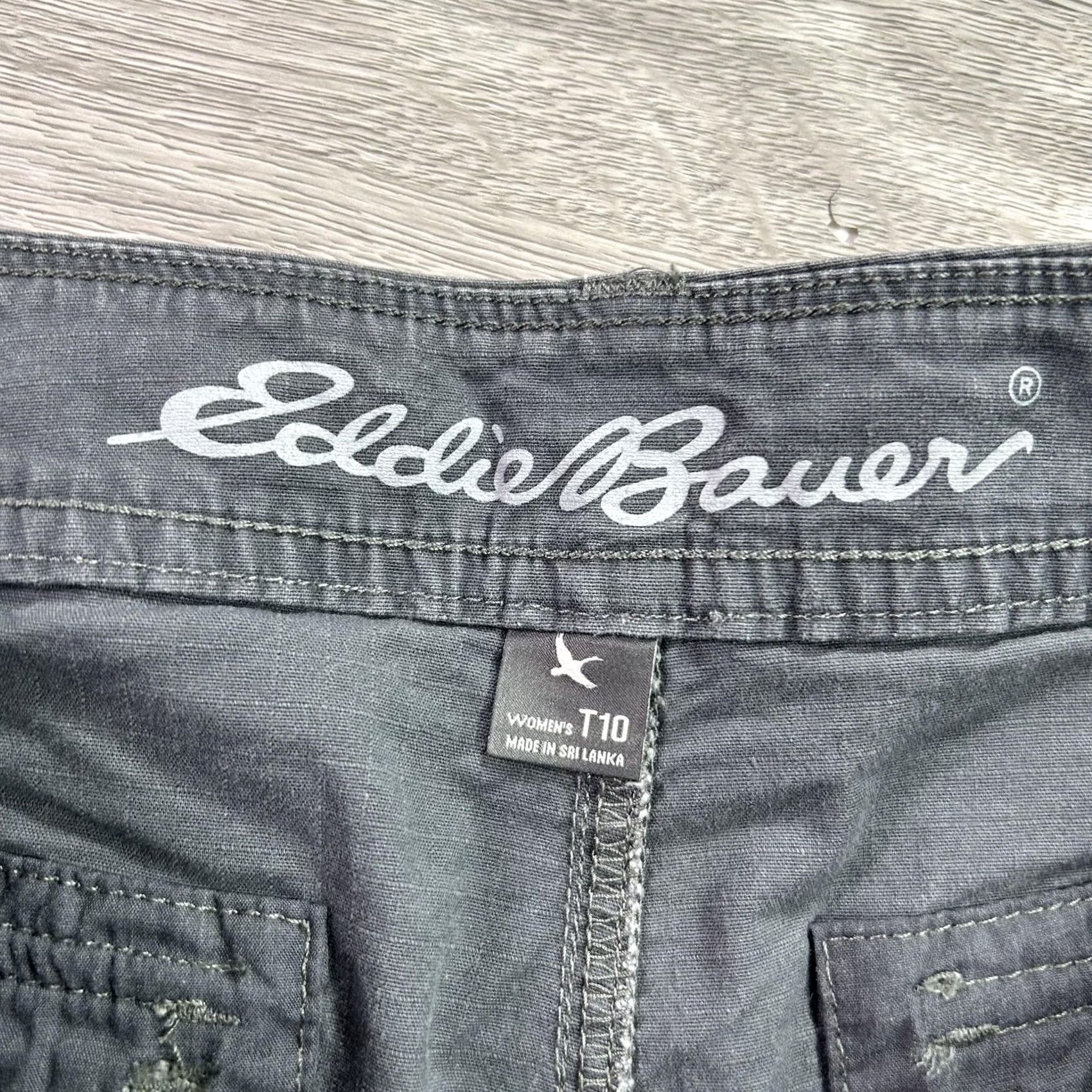 Eddie Bauer Eddie Bauer Pants Womens Tall 10 Gray Cargo Twill Stretch Relaxed Outdoor Hiking Casual Size 32" / US 10 / IT 46 - 4 Thumbnail