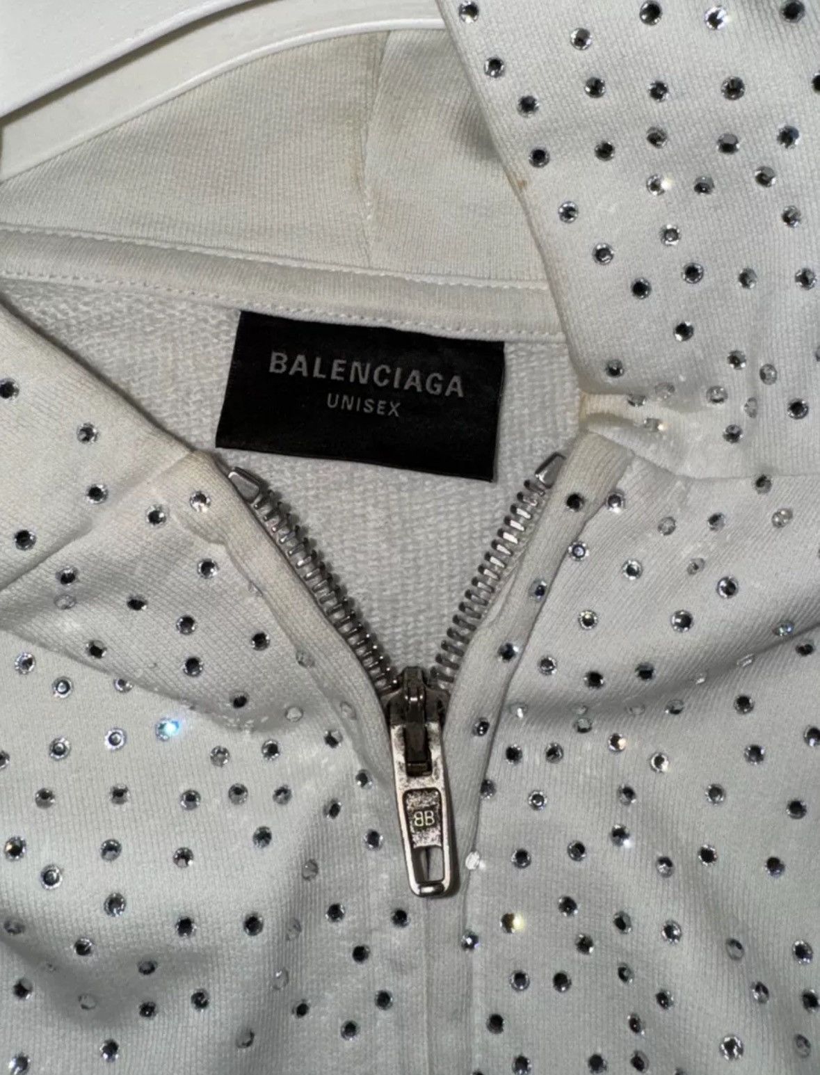 Balenciaga Crystal zip up hoodie Size US S / EU 44-46 / 1 - 4 Thumbnail