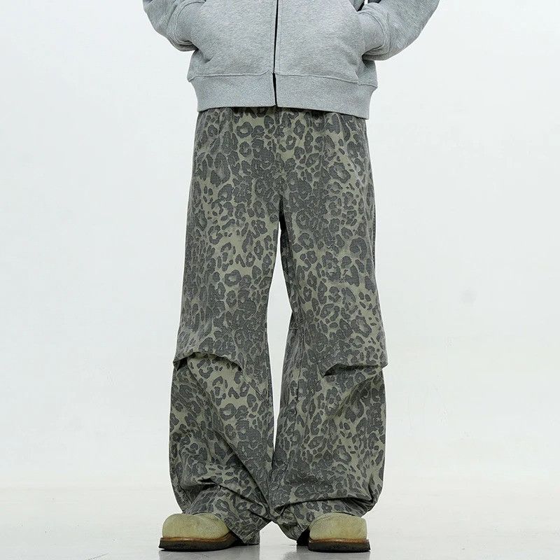 Jean × Vintage Drawstring Leopard Printing Jeans Size US 32 / EU 48 - 2 Thumbnail