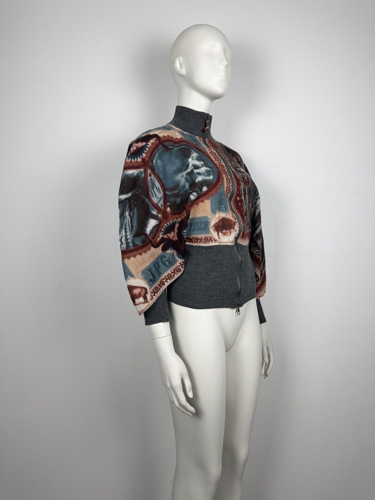 Jean Paul Gaultier Jean Paul Gaultier 1998 Native X-Ray Print Poncho Jacket Size S / US 4 / IT 40 - 3 Thumbnail