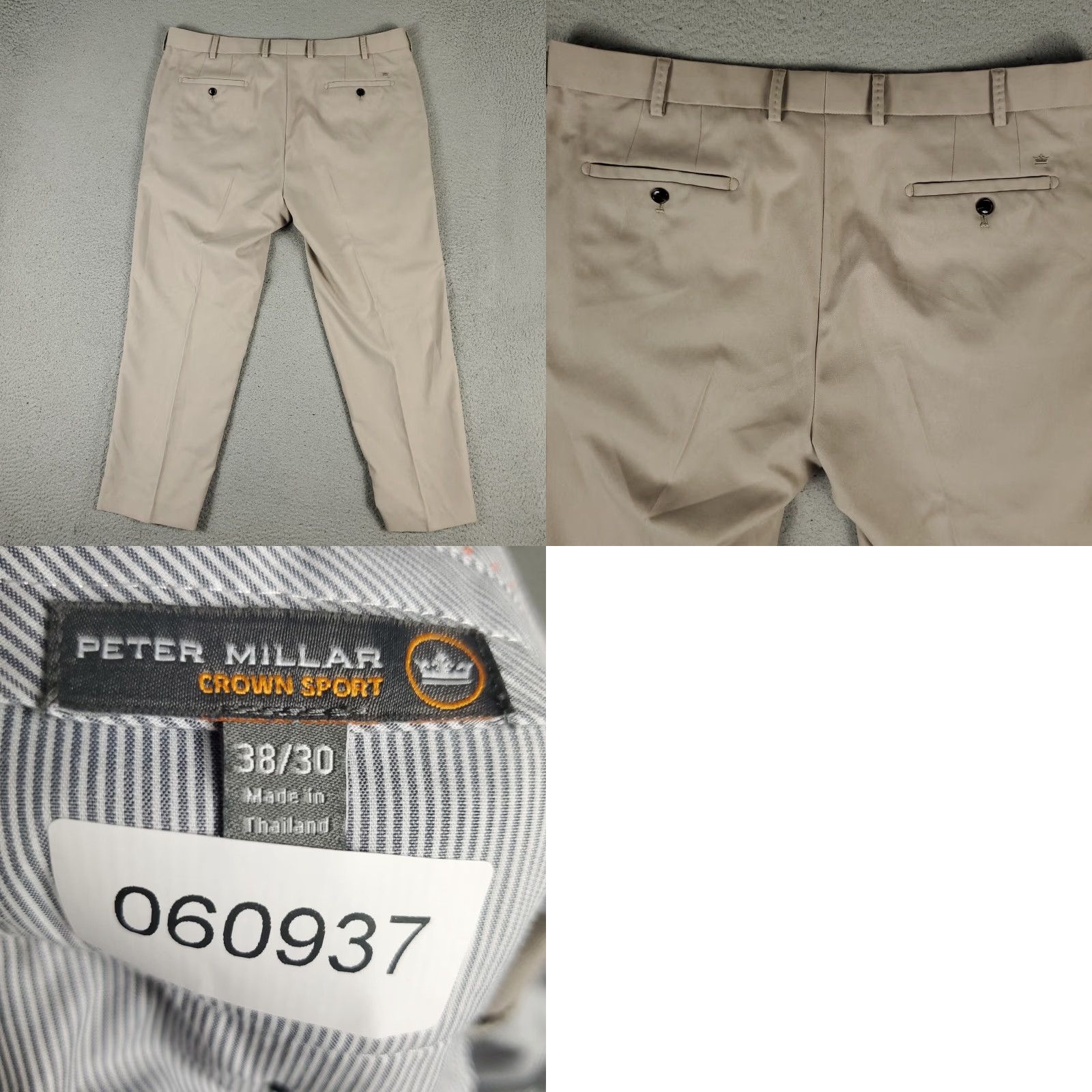 Peter Millar Peter Millar Pants Mens 38x27 Beige Crown Sport Slash Pockets Chino Trousers Size US 38 / EU 54 - 8 Thumbnail