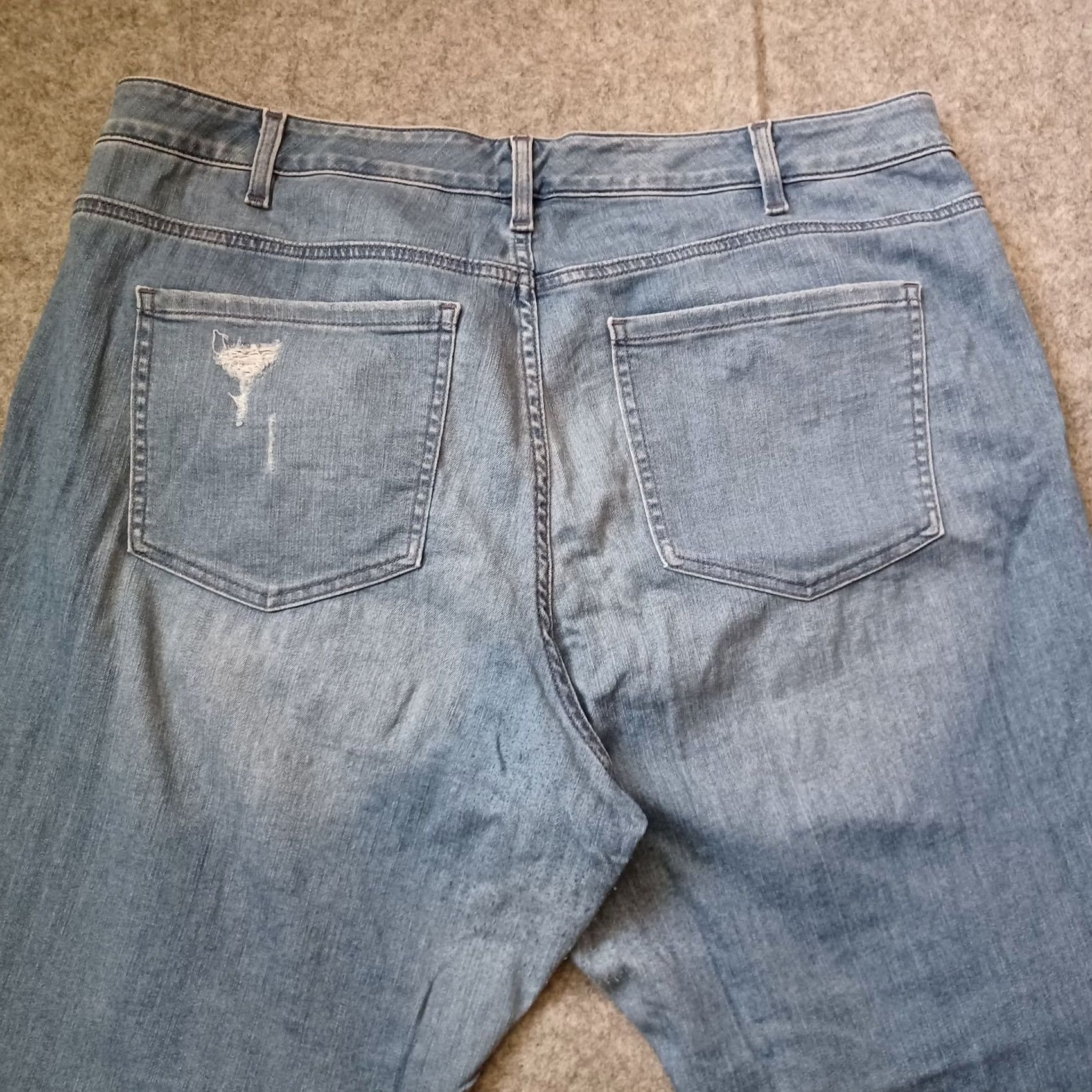 Vintage Lane Bryant Womens Plus Size Jeans 22R Blue Light Denim Distressed Skinny Ankle 5-Pocket Modern Slim Size 40" / US 18 - 4 Thumbnail