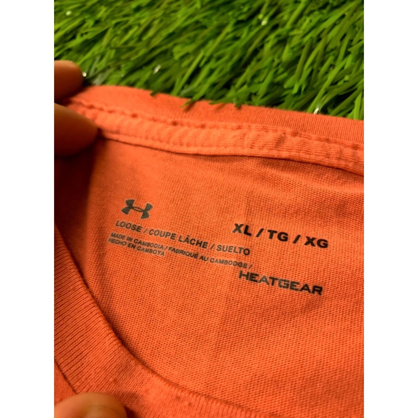 Under Armour Under Armour HeatGear Mens Training Shirt Jersey T-Shirt Tee XL Orange CrossFit Short Sleeve Size US XL / EU 56 / 4 - 5 Thumbnail