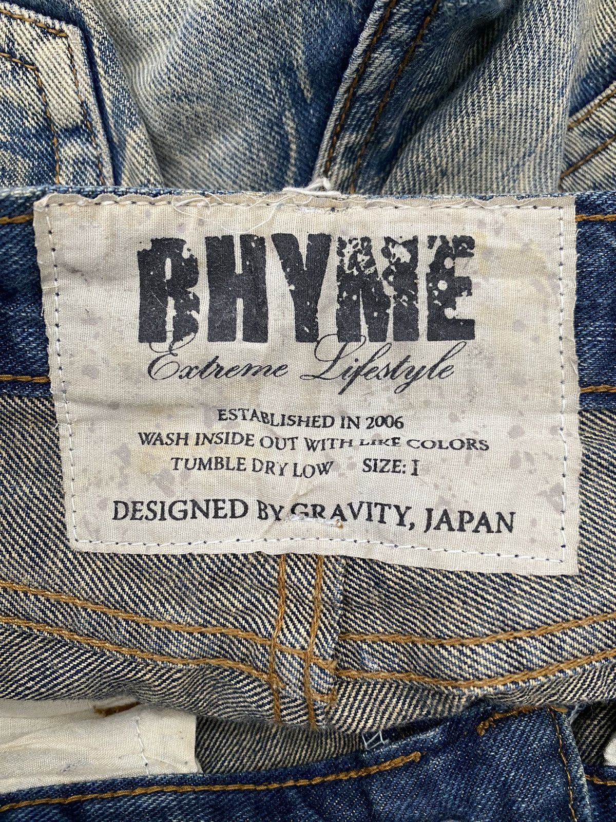 Japanese Brand FLARE DESIGN JEANS RIPPED STYLE JAPANESE BRAND RHYME Size US 28 / EU 44 - 7 Thumbnail