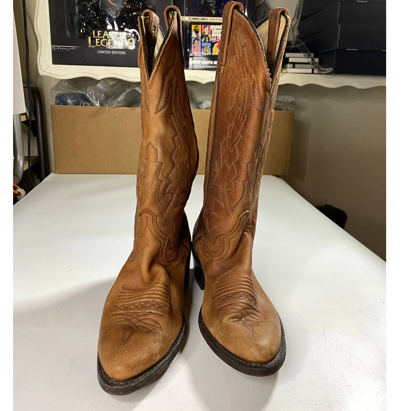 Cowboy Equipment × Dan Post Dan Post Marlboro Leather Western Boots Men's 7.5D Size US 7.5 / EU 40-41 - 2 Thumbnail