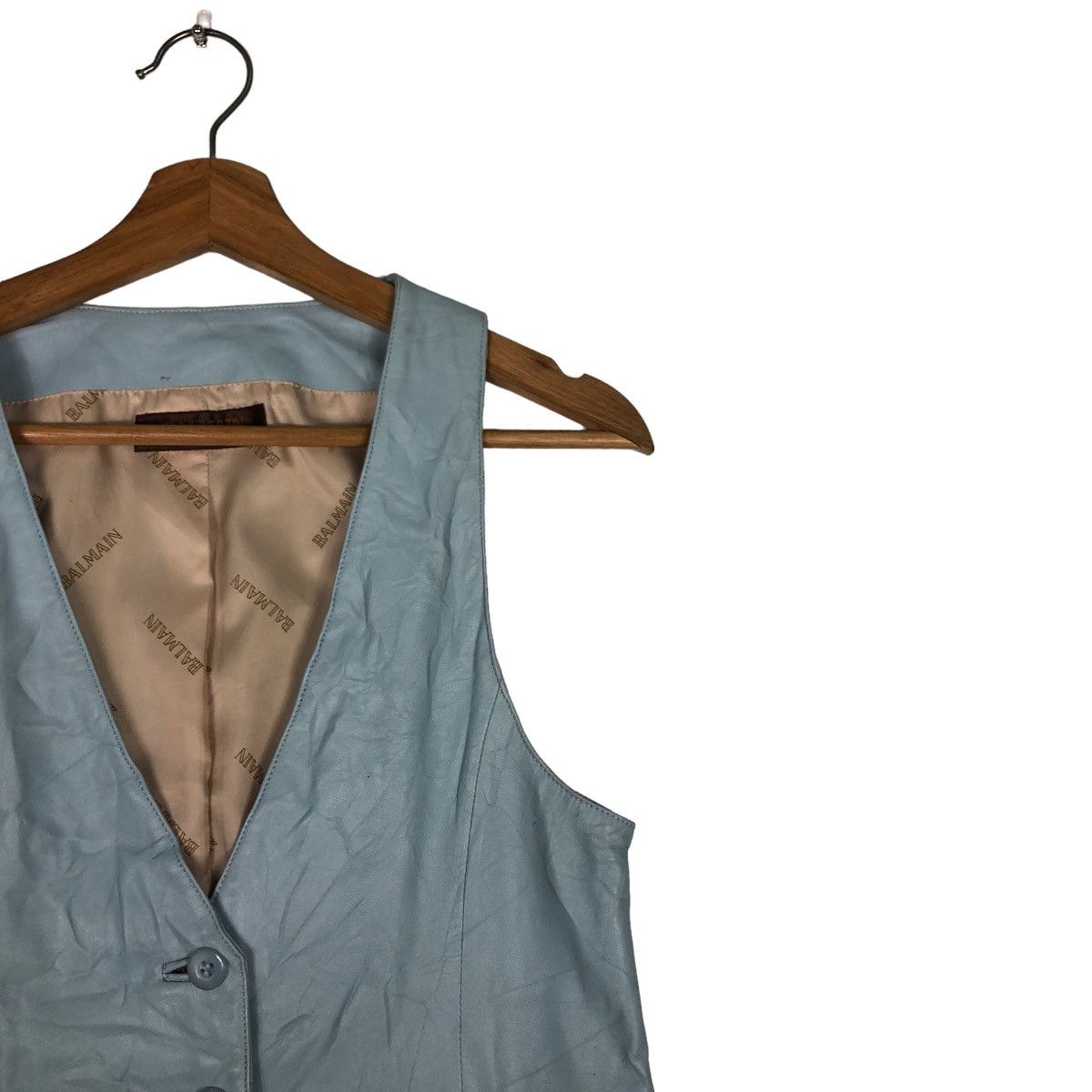 Balmain 🔥Vintage Vest Leather Tank Top Balmain Paris Size US M / EU 48-50 / 2 - 6 Thumbnail