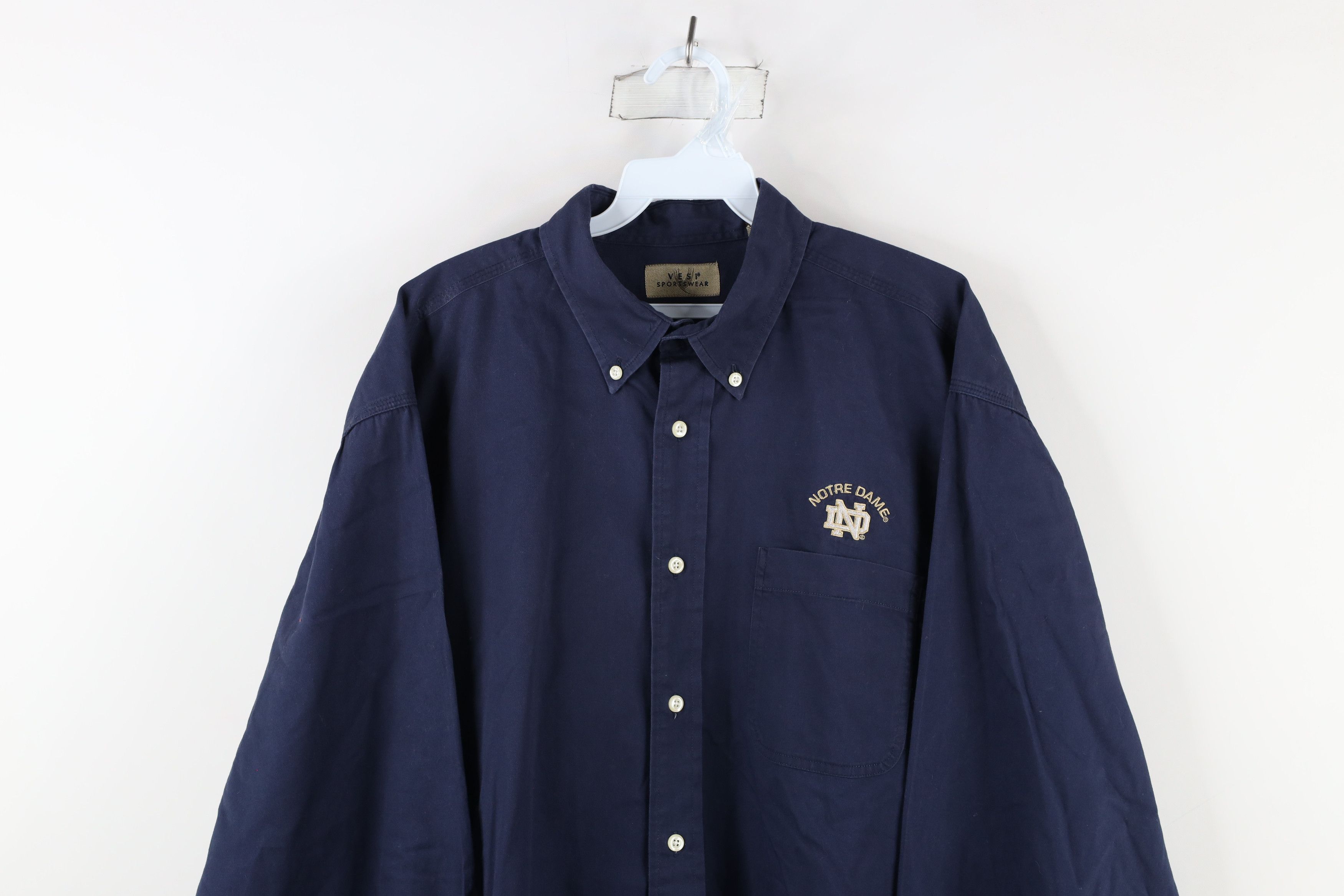 Vintage Vintage 90s Out Notre Dame University Button Down Shirt Size US L / EU 52-54 / 3 - 2 Thumbnail