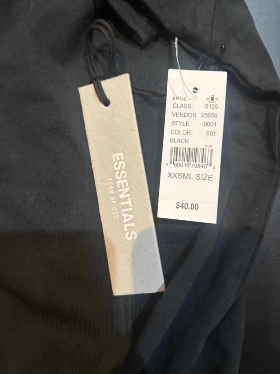 Fear of God Fear of God Essentials Black T-Shirt - XSS Size US XXS / EU 40 - 9 Thumbnail