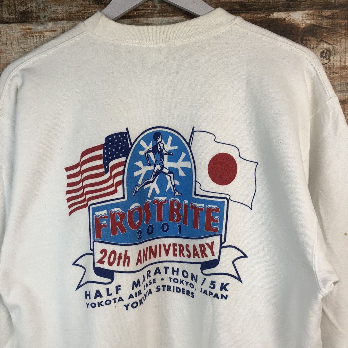Japanese Brand × Vintage MJ Sofee vintage Marathon White Sweatshirt #A1997 Size US M / EU 48-50 / 2 - 2 Thumbnail