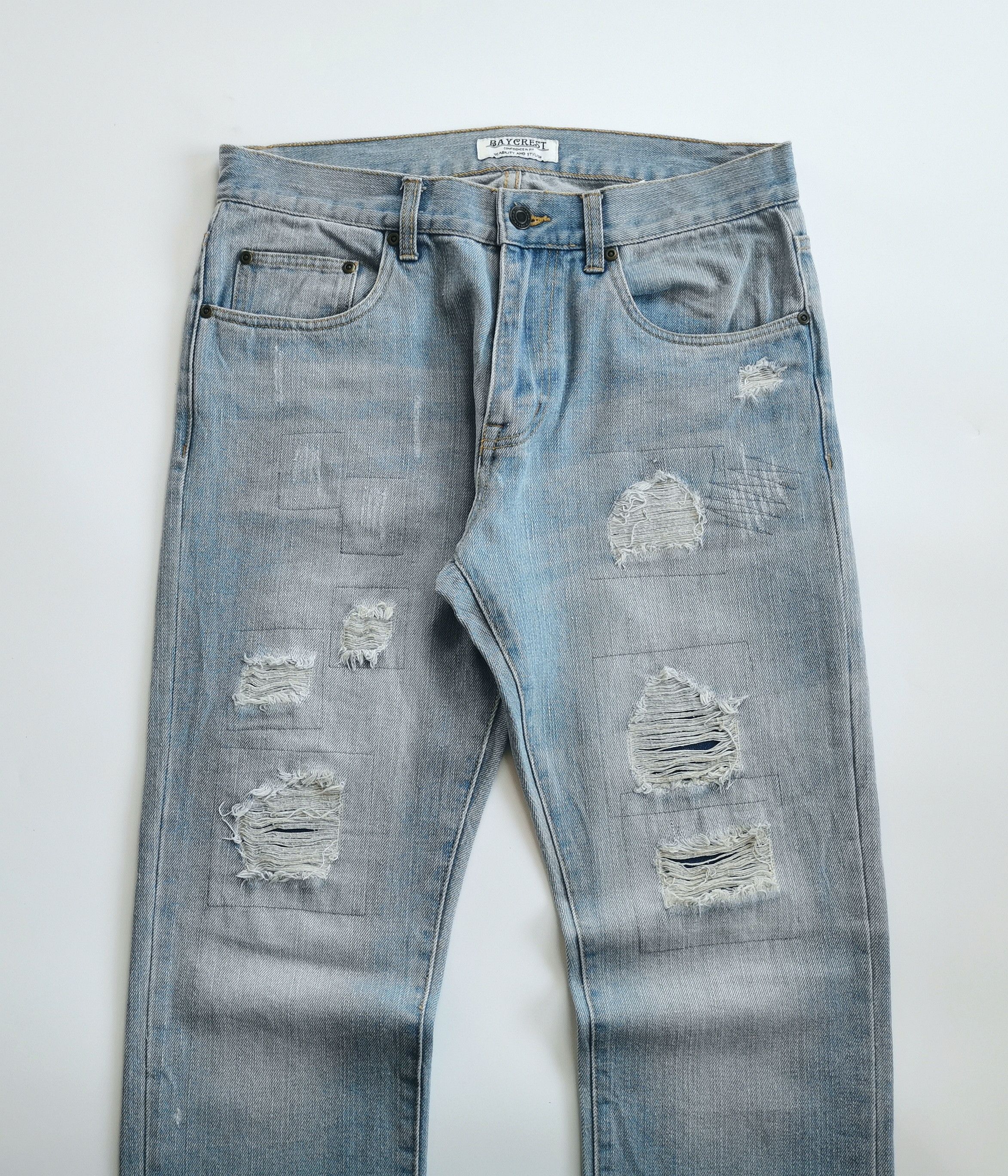 Fear of God Distressed Light Wash Denim Jeans Looklike Fear Of God Size US 31 - 4 Thumbnail