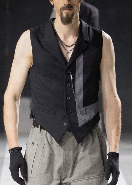 Yohji Yamamoto S/S24 Contrast Design Vest Size US M / EU 48-50 / 2 - 2 Thumbnail