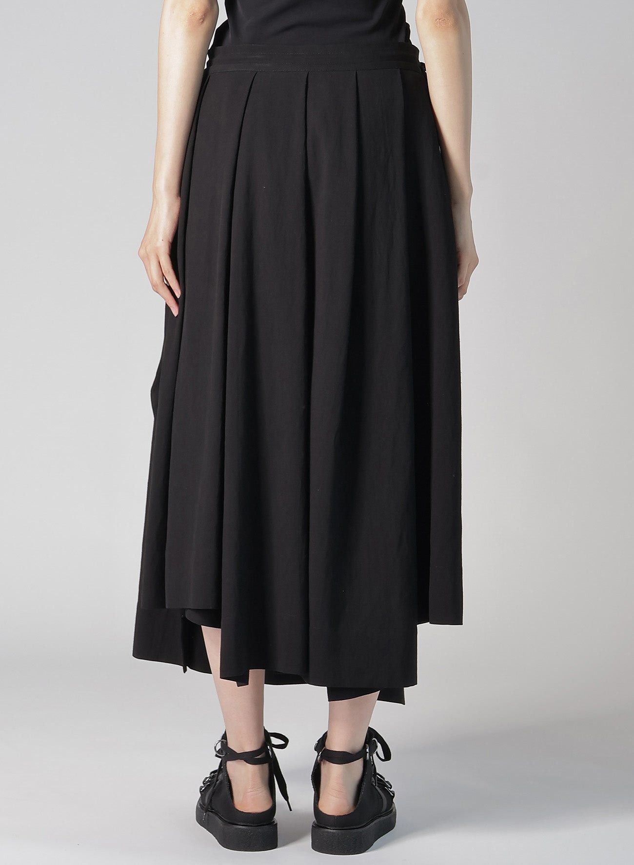 Yohji Yamamoto Yohji Yamamoto - POPLIN UNBALANCED TUCK SKIRT HAKAMA PANTS Size 31" - 3 Thumbnail