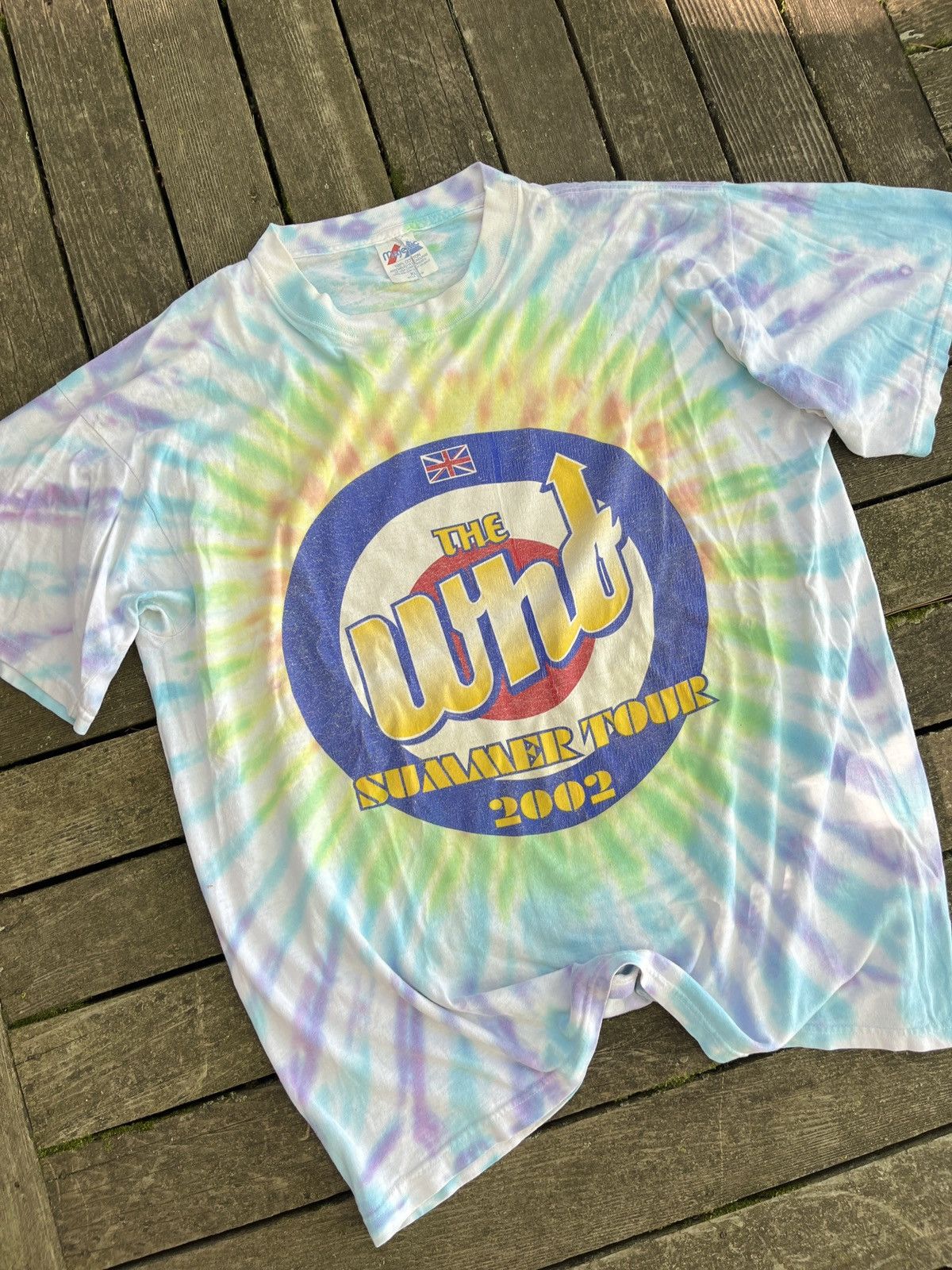 Band Tees Vintage The Who Bullseye 2002 Faded tie dye Band T Shirt Size US XL / EU 56 / 4 - 2 Thumbnail