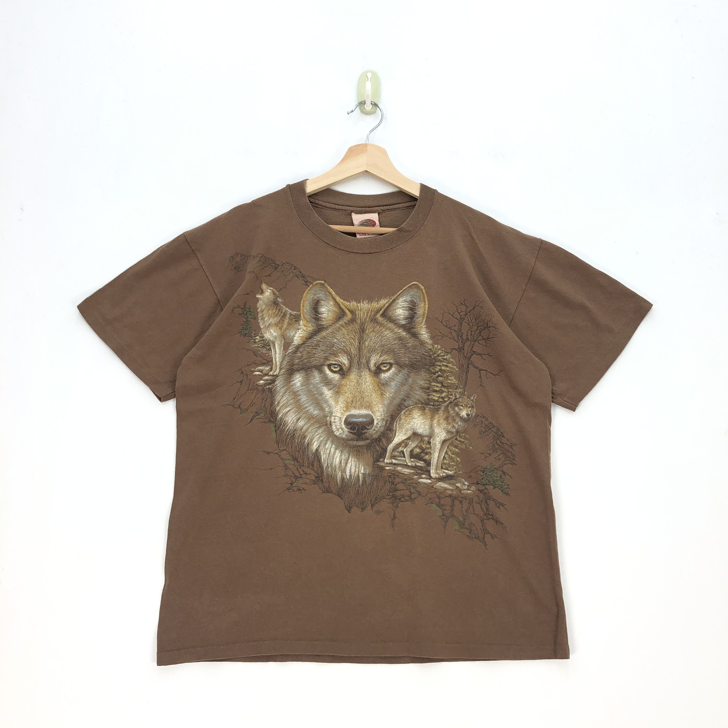 Habitat × Vintage Vintage 90s Habitats T Shirt Vintage Animal Wolf Tees Size US L / EU 52-54 / 3 - 1 Thumbnail