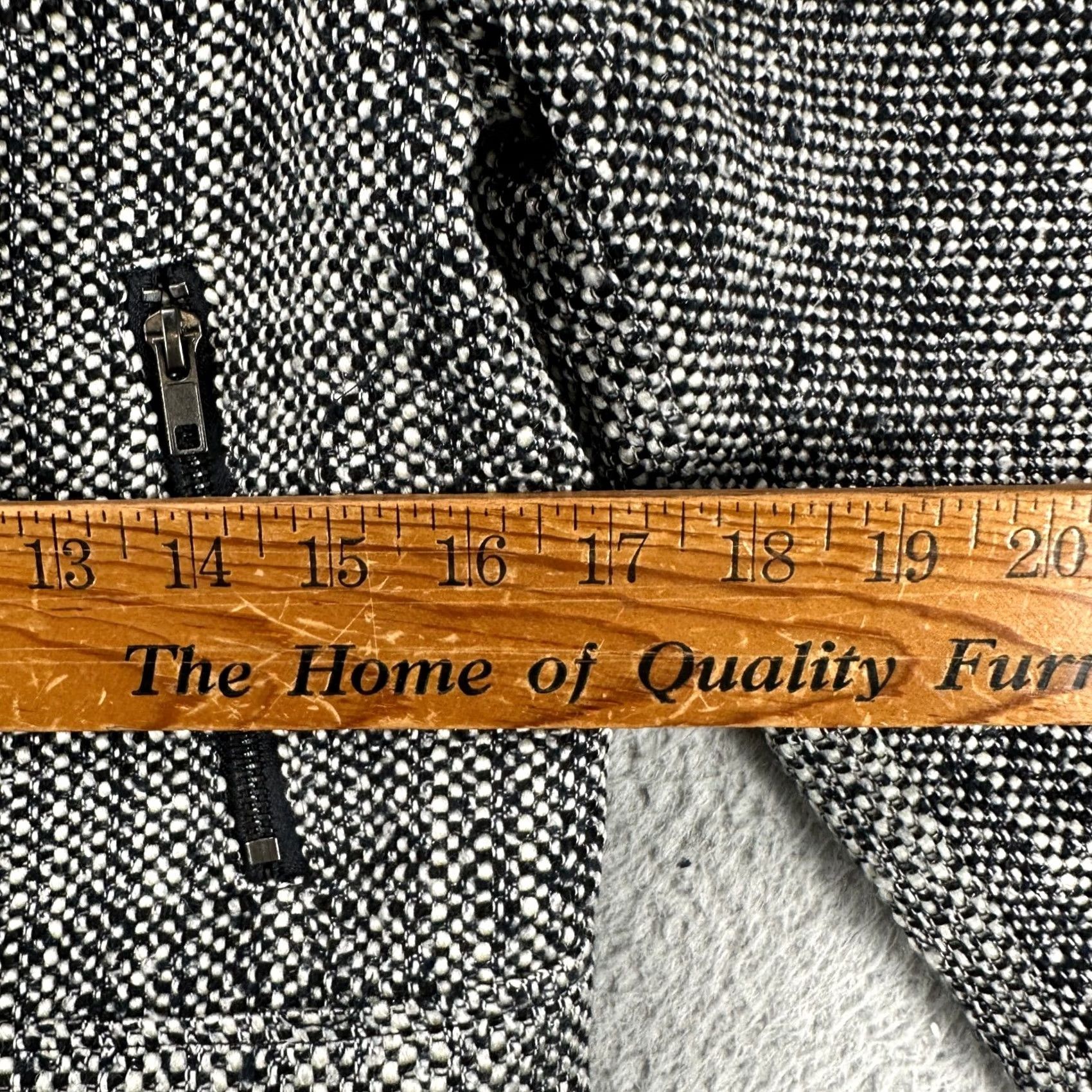 Vintage Cupcakes and Cashmere Jacket Womens Small Black White Wool Blend Tweed Moto Ladies Size S / US 4 / IT 40 - 7 Thumbnail