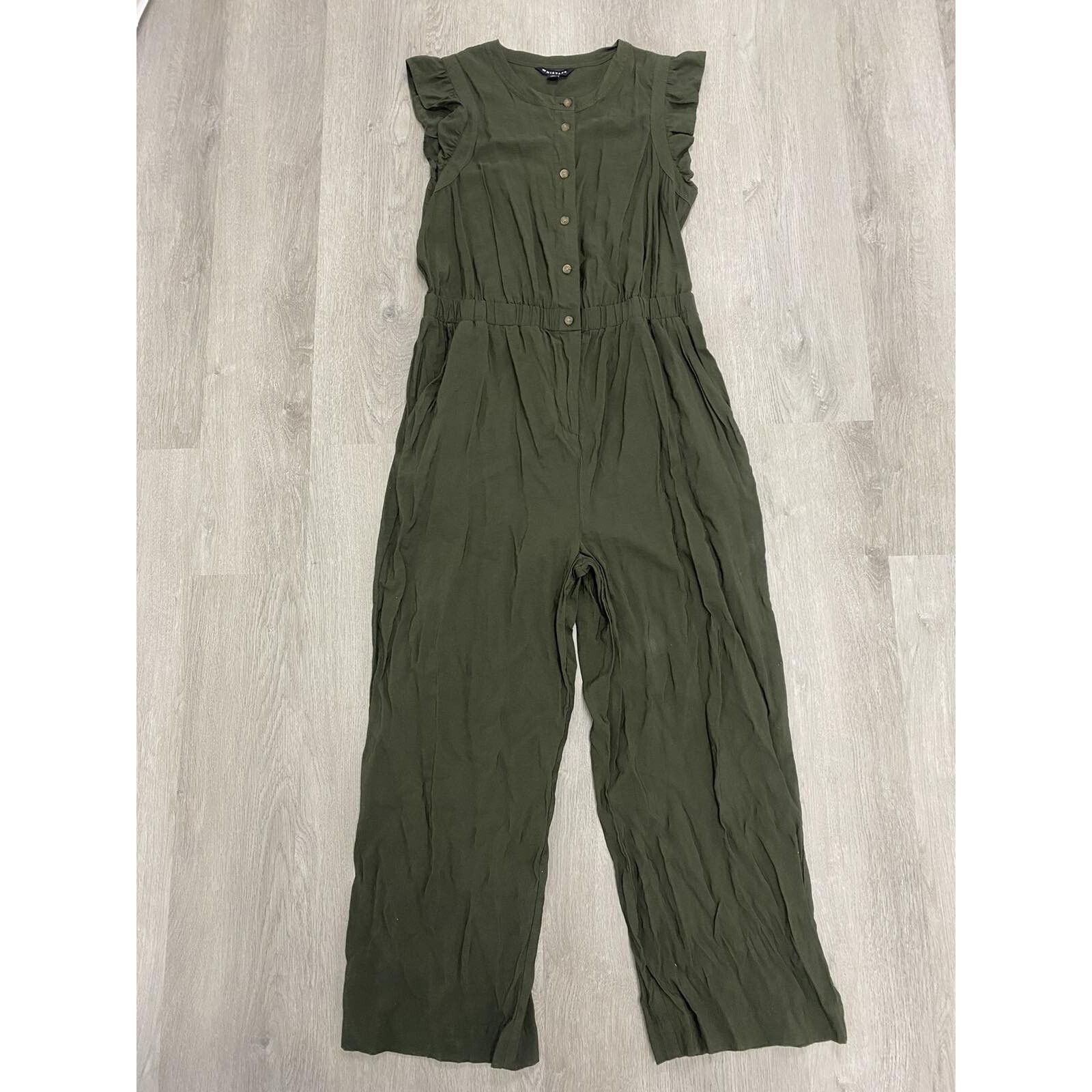 Whistles WHISTLES Women straight Jumpsuit Khaki Size 8 A000120 Size 30" / US 8 / IT 44 - 6 Thumbnail