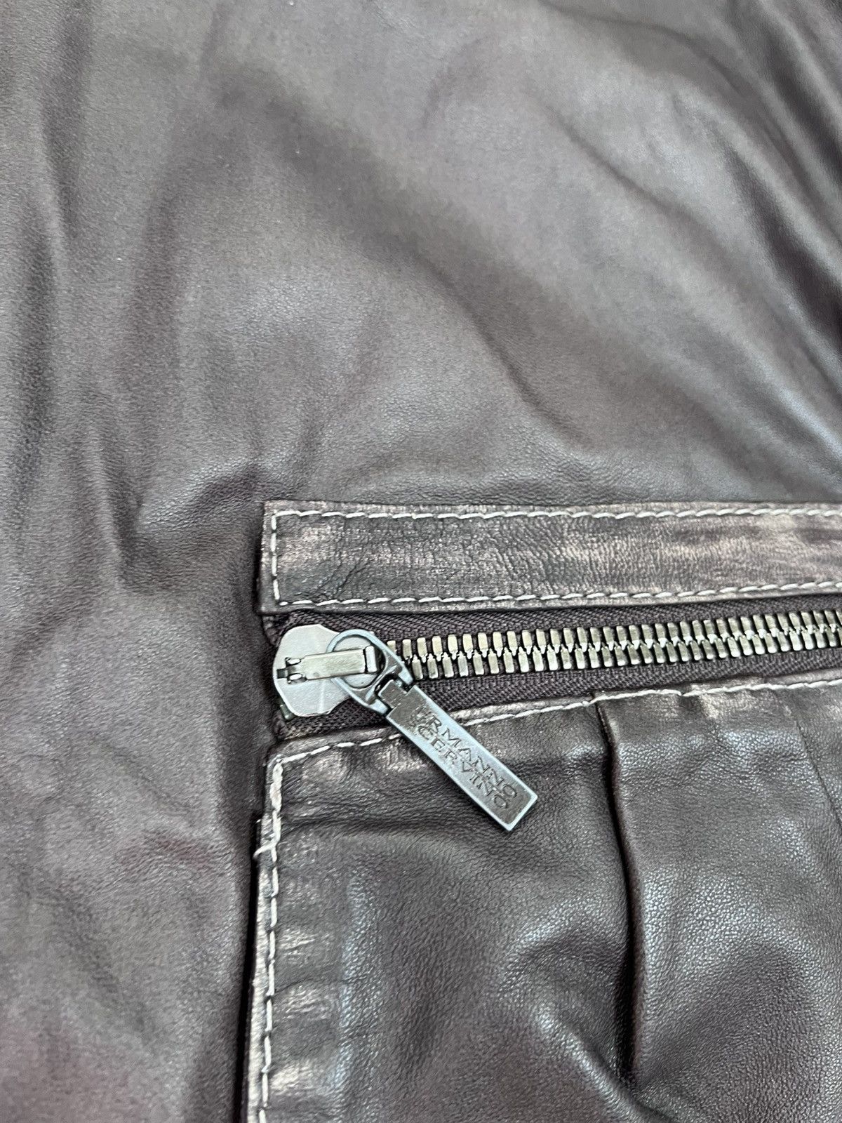 Ermanno Scervino Vintage Ermanno Scervino Leather Unisex Jacket Coat Luxury Size US L / EU 52-54 / 3 - 7 Thumbnail