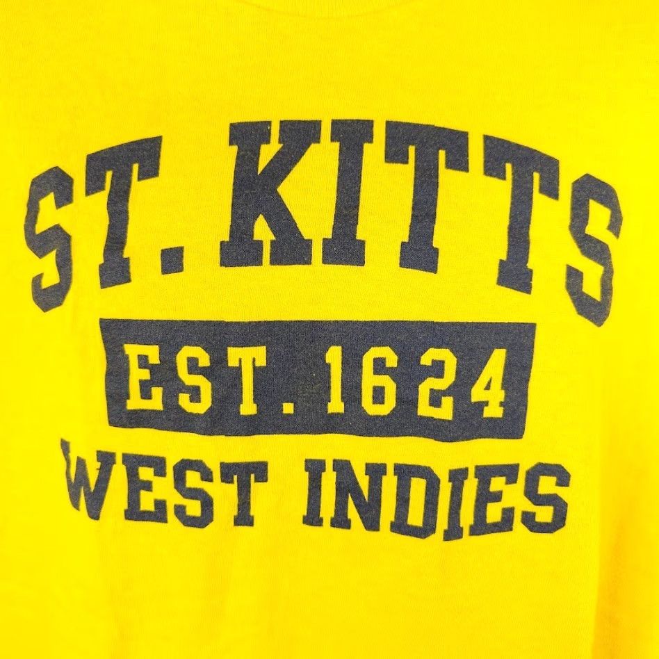 Delta St Kitts T Shirt Mens L Yellow West Indies Travel Destination Tee Size US L / EU 52-54 / 3 - 3 Thumbnail