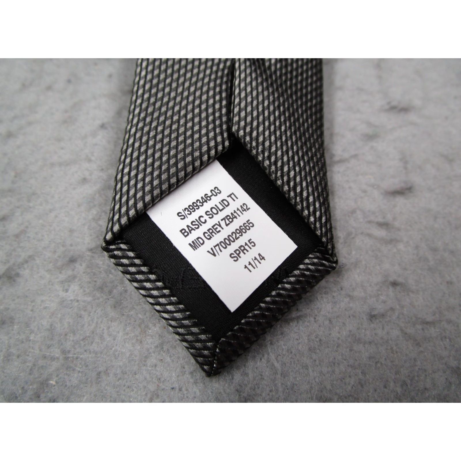 Banana Republic Banana Republic Mens Gray Silk Blend Neck Tie Designer Geometric Abstract - Classic Length 57"-60" Silk Polyester Woven Tie Mens Accessories Size ONE SIZE - 5 Thumbnail