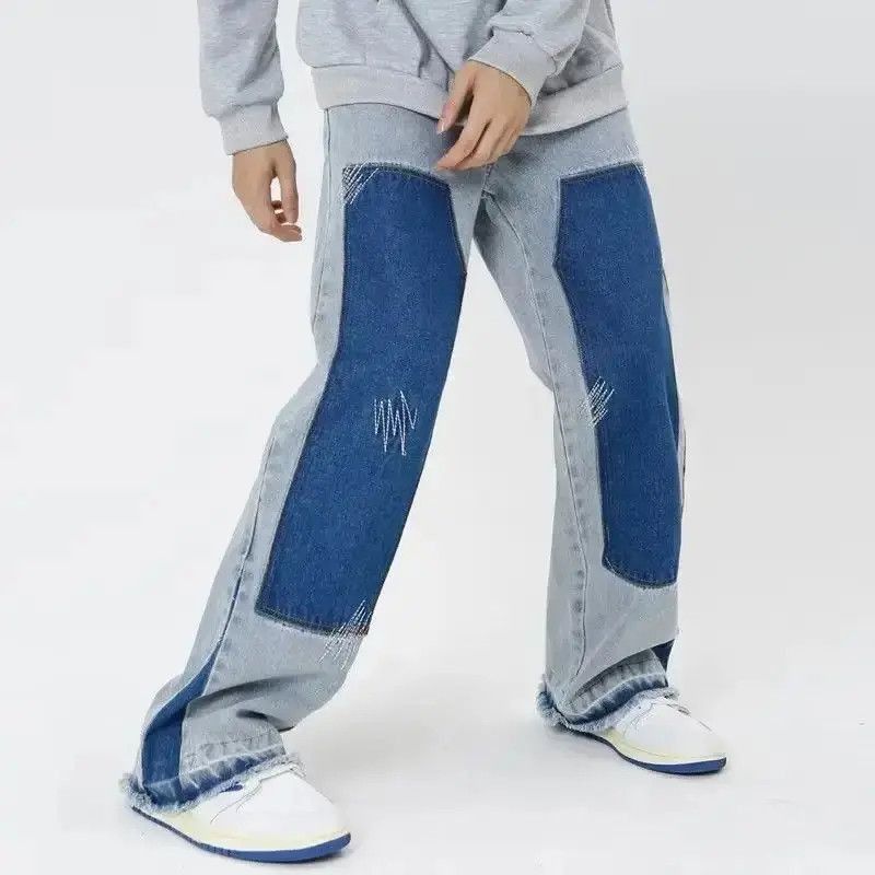Japanese Brand Vintage Straight Baggy Pants Chic Design Streetwear Size US 32 / EU 48 - 4 Thumbnail