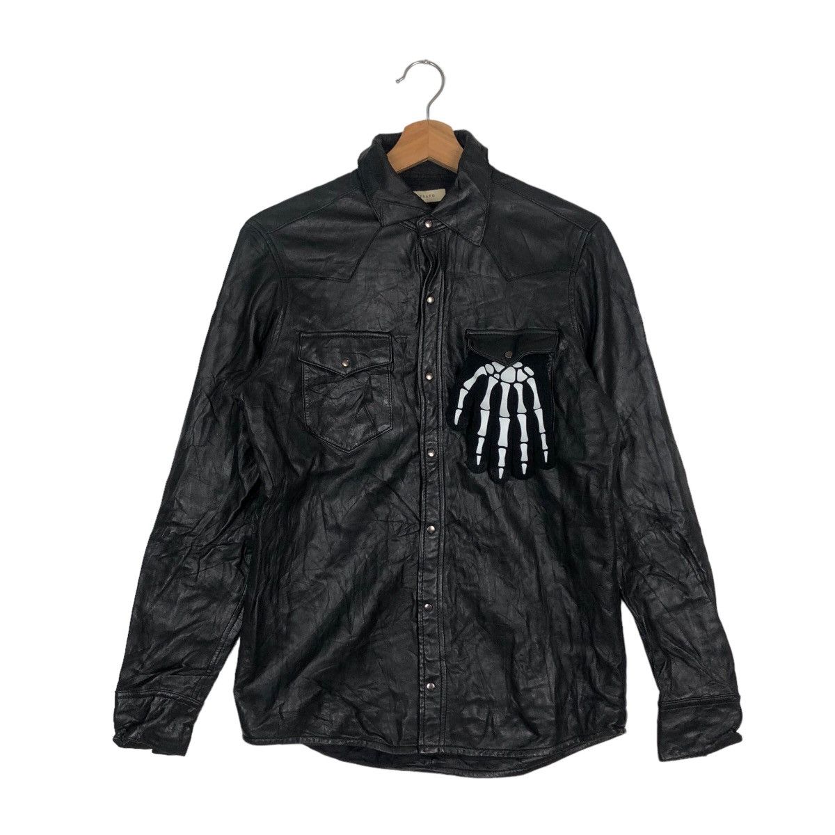 Japanese Brand VINTAGE SOFT LEATHER JACKET SFODERATO SHIRTS JACKET Size US M / EU 48-50 / 2 - 1 Thumbnail