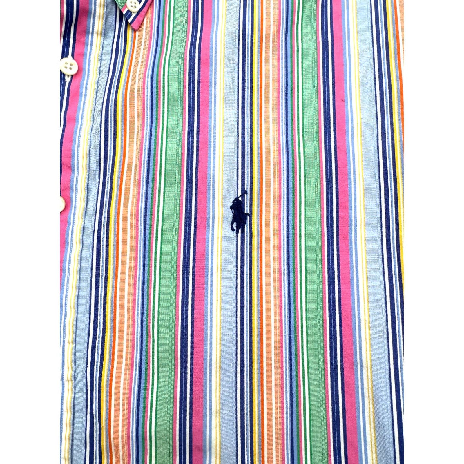 Ralph Lauren Ralph Lauren Yarmouth Long Sleeve Button-Up Mens Large Striped Shirt Cotton 2609 Size US XL / EU 56 / 4 - 3 Thumbnail