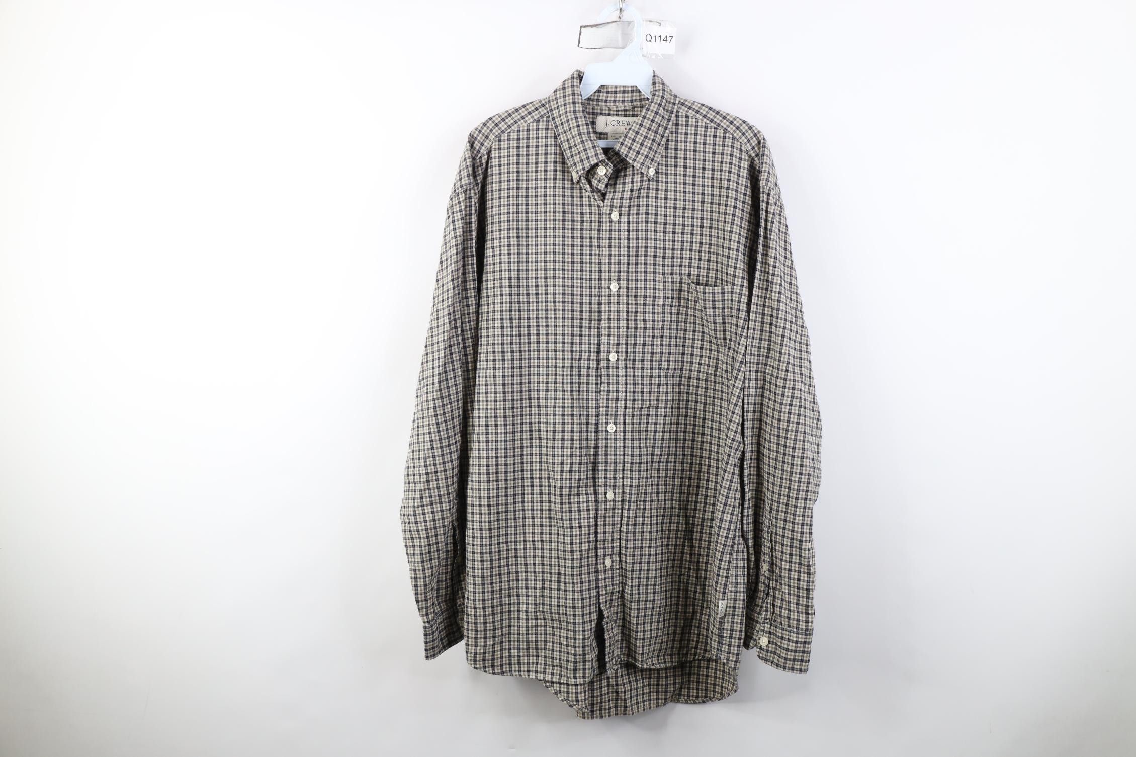 J.Crew Vintage 90s J Crew Collared Button Down Shirt Plaid Cotton Size US M / EU 48-50 / 2 - 1 Thumbnail
