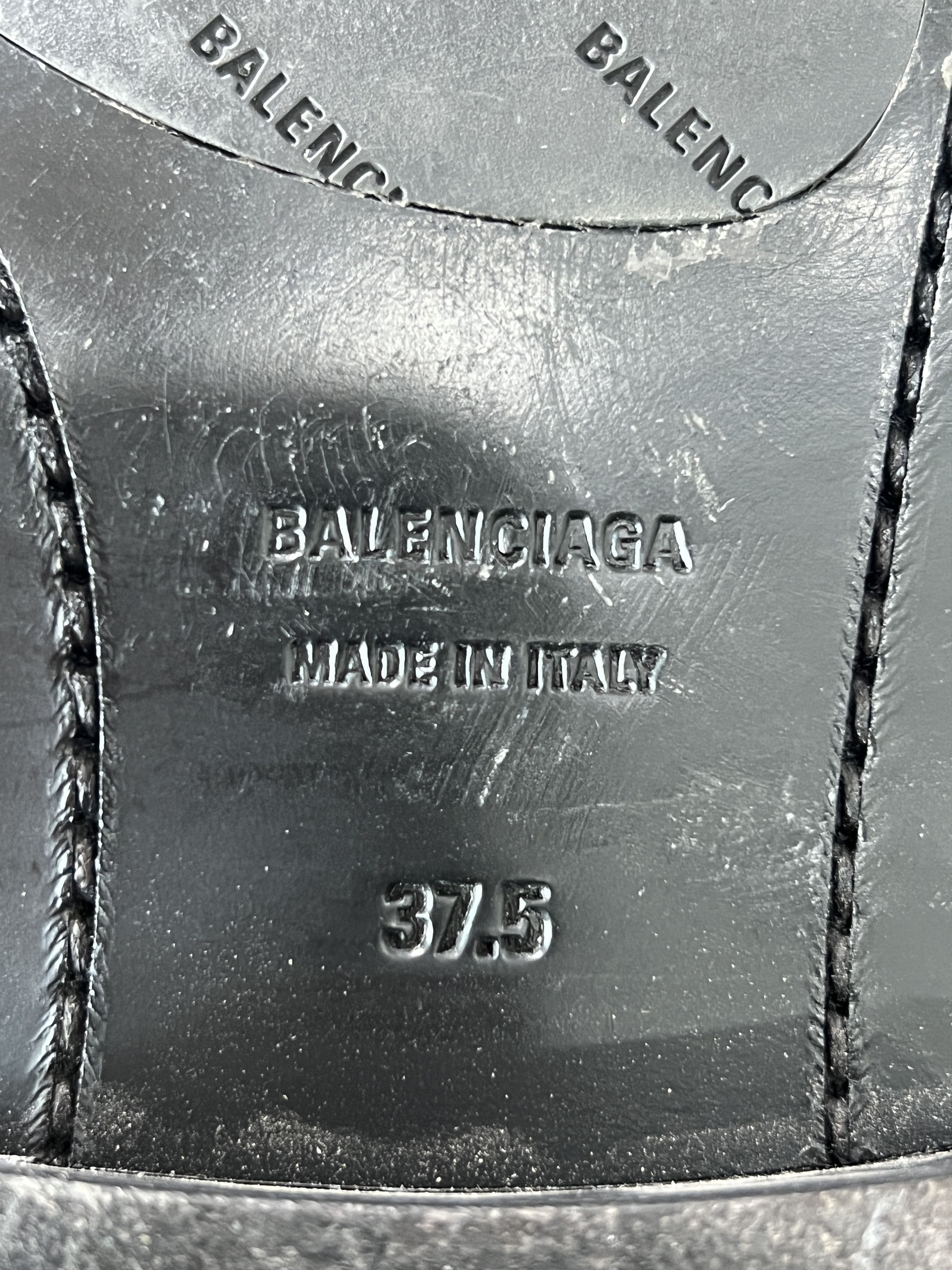 Balenciaga Balenciaga BB Heel Logo Leather Zip Ankle Boots 37.5 Size US 7.5 / IT 37.5 - 13 Thumbnail