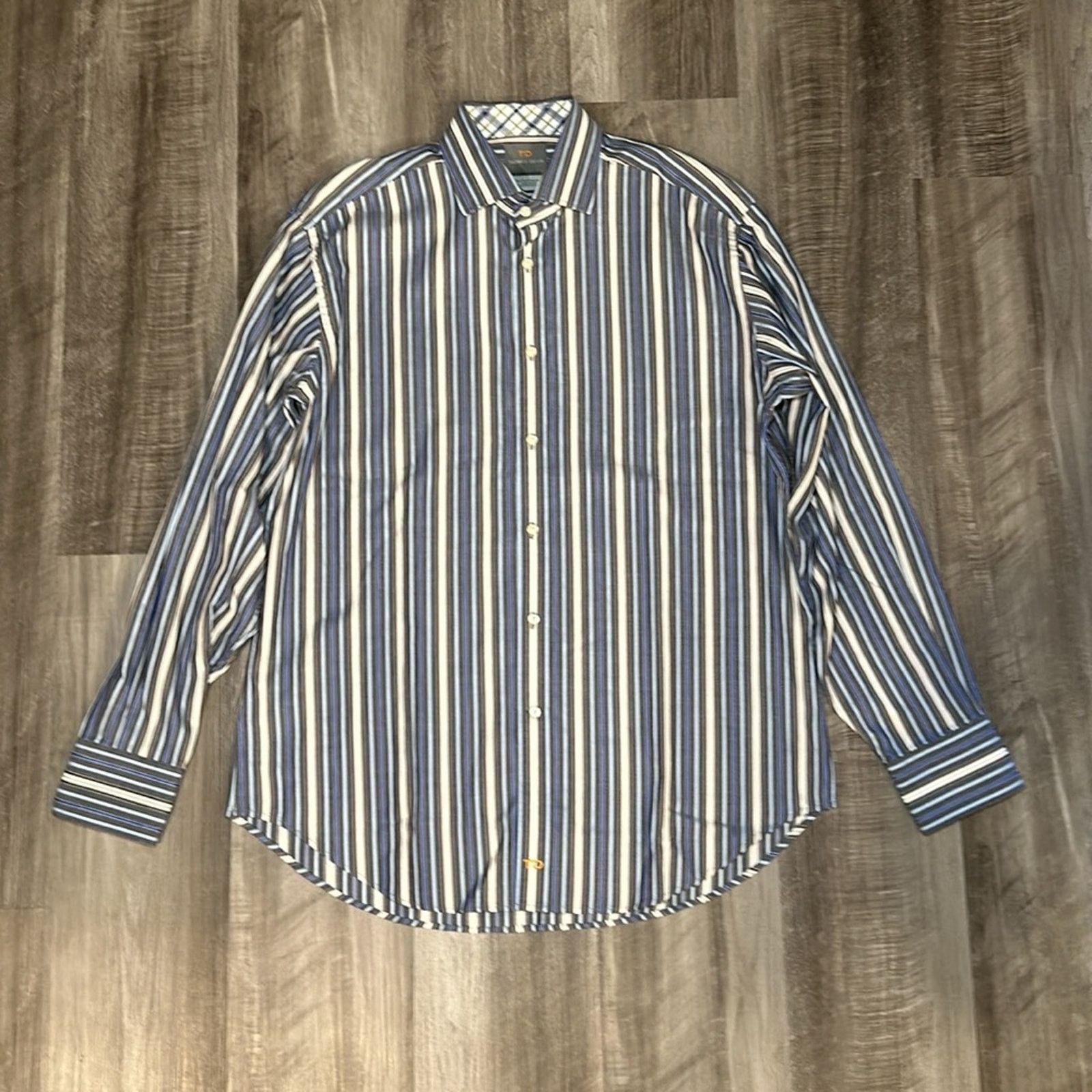 Thomas Dean Thomas Dean Pima Cotton Long Sleeve Button Down - Large Size US L / EU 52-54 / 3 - 2 Thumbnail