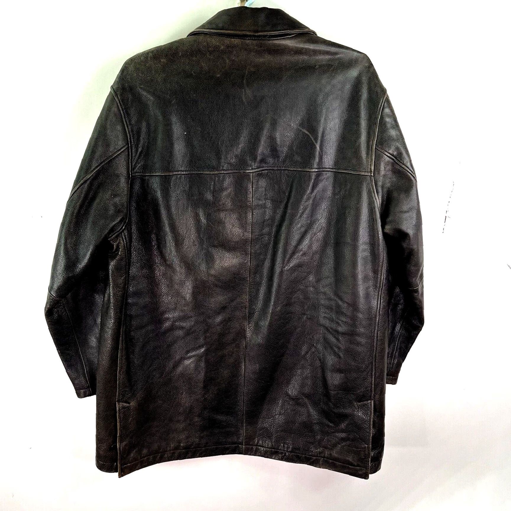 Eddie Bauer Eddie Bauer Leather Jacket Mens XLT Brown Thinsulate Button-Up Mid-Length With Quilted Accents Size US XL / EU 56 / 4 - 2 Thumbnail