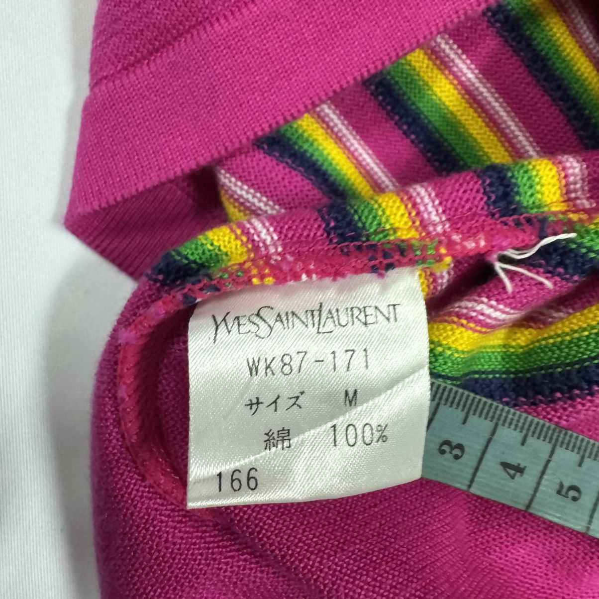 Yves Saint Laurent Vtg🔥90’s YvesSaintLaurent Rainbow Striped Knited Shirt Size M / US 6-8 / IT 42-44 - 12 Thumbnail