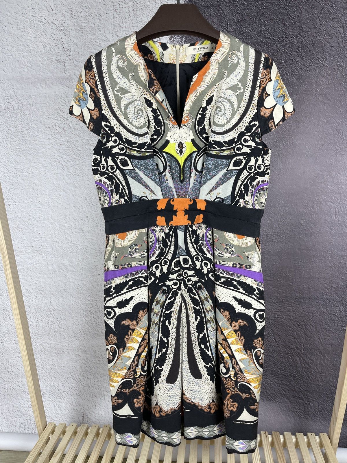 Etro Etro Milano multicolor silk midi dress made in Italy size 48 Size XL / US 12-14 / IT 48-50 - 2 Thumbnail