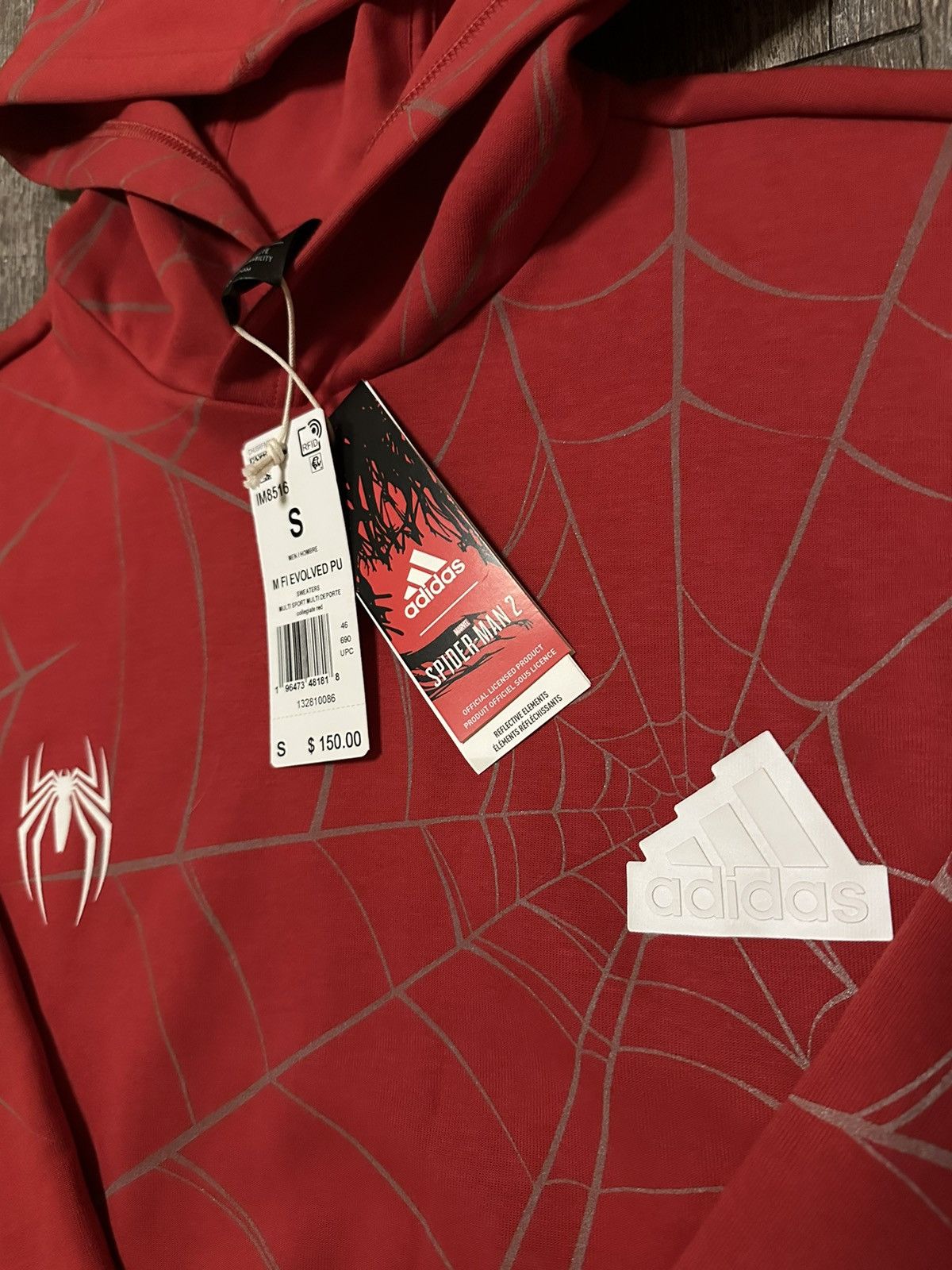 Adidas Adidas x Marvel Spiderman 2 Promo Hoodie size Small Size US S / EU 44-46 / 1 - 4 Thumbnail
