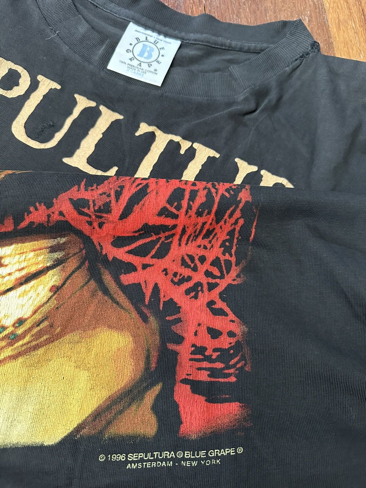 Band Tees 🌟GRAILED🌟 TRUE VINTAGE SEPULTURA ROOT FOR DISPLAY 1996 Size US XL / EU 56 / 4 - 8 Thumbnail