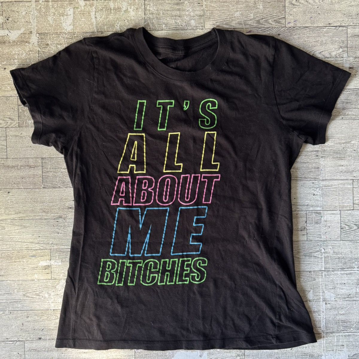 Vintage Vintage, Spencer’s, All About Me Fitted Tee Size L / US 10 / IT 46 - 3 Thumbnail