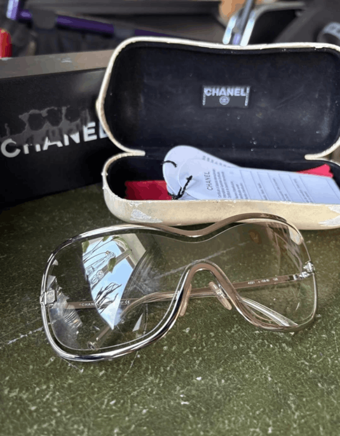 Chanel CHANEL SUNGLASSES 4031 LOGO CC Wrap Metal Vintage 4017 Size ONE SIZE - 1 Thumbnail