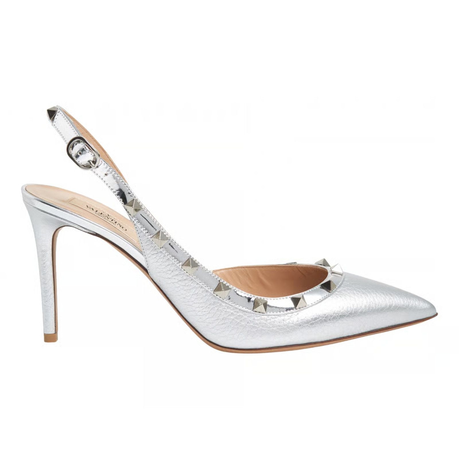 Valentino Rockstud 85 Classic Slingback Strap Sandal Heel Pump 35 Size US 5 / IT 35 - 1 Thumbnail
