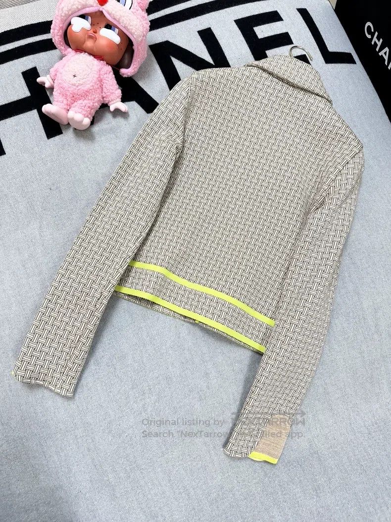 Hermes Hermes Early Spring Khaki and Fluorescent Yellow Trim H Le Size XS / US 0-2 / IT 36-38 - 6 Thumbnail