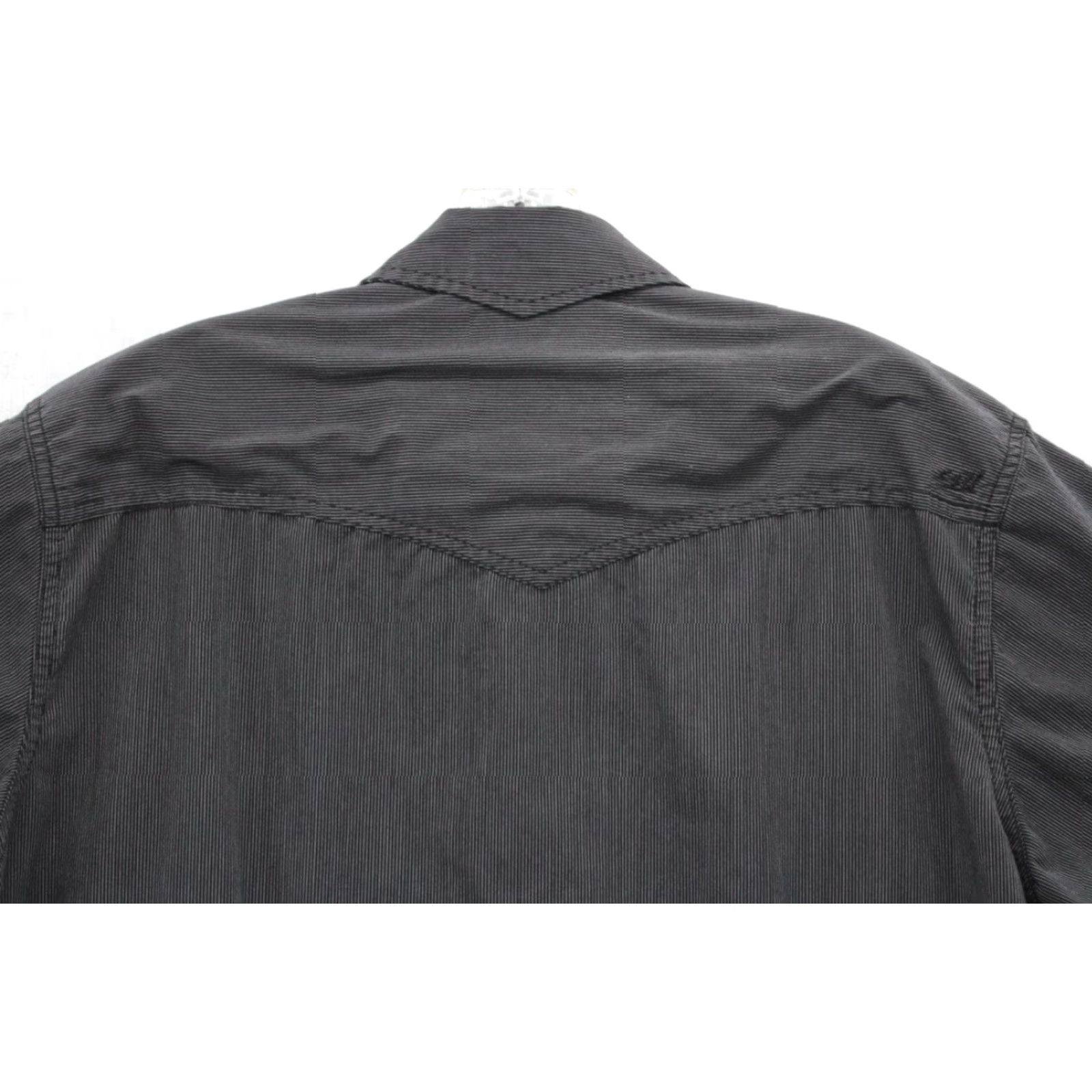 Vintage Coastal Clothing Co Shirt Men's Large Snaps Short Sleeve Black White Pin stripe Size US L / EU 52-54 / 3 - 7 Thumbnail
