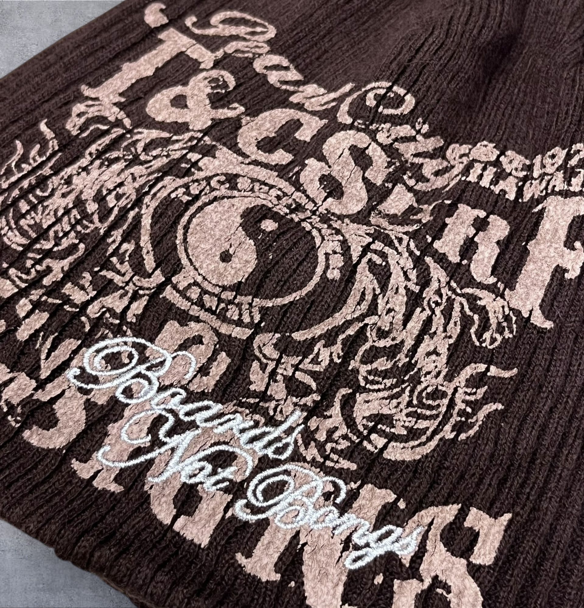 Vintage ☯️T&C Surf "Boards Not Bongs" Grunge Beanie YinYang Dragon Size ONE SIZE - 3 Thumbnail