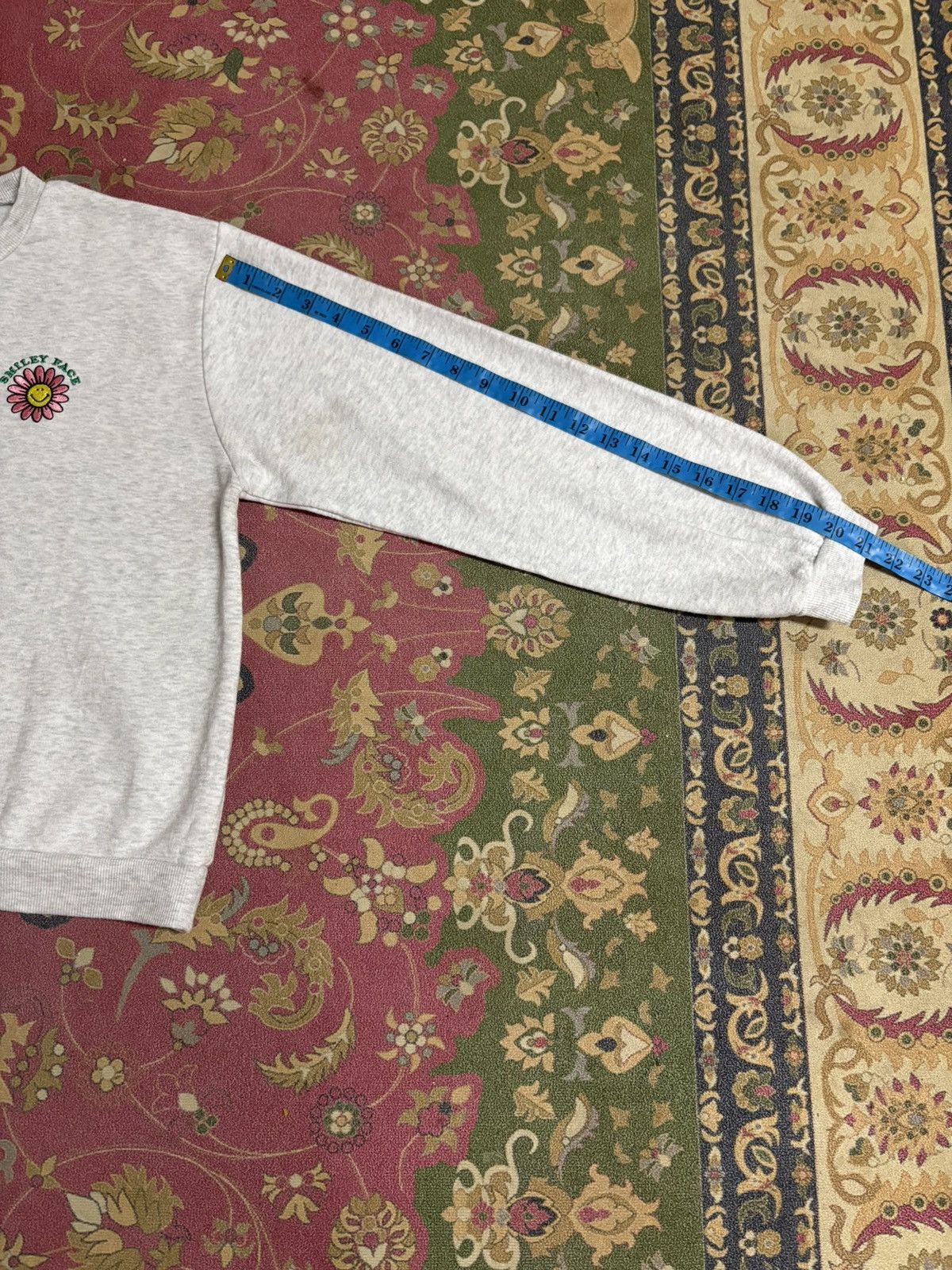 Japanese Brand SMILEY FACE Over Print Back Side Sweatshirt Size US M / EU 48-50 / 2 - 10 Thumbnail