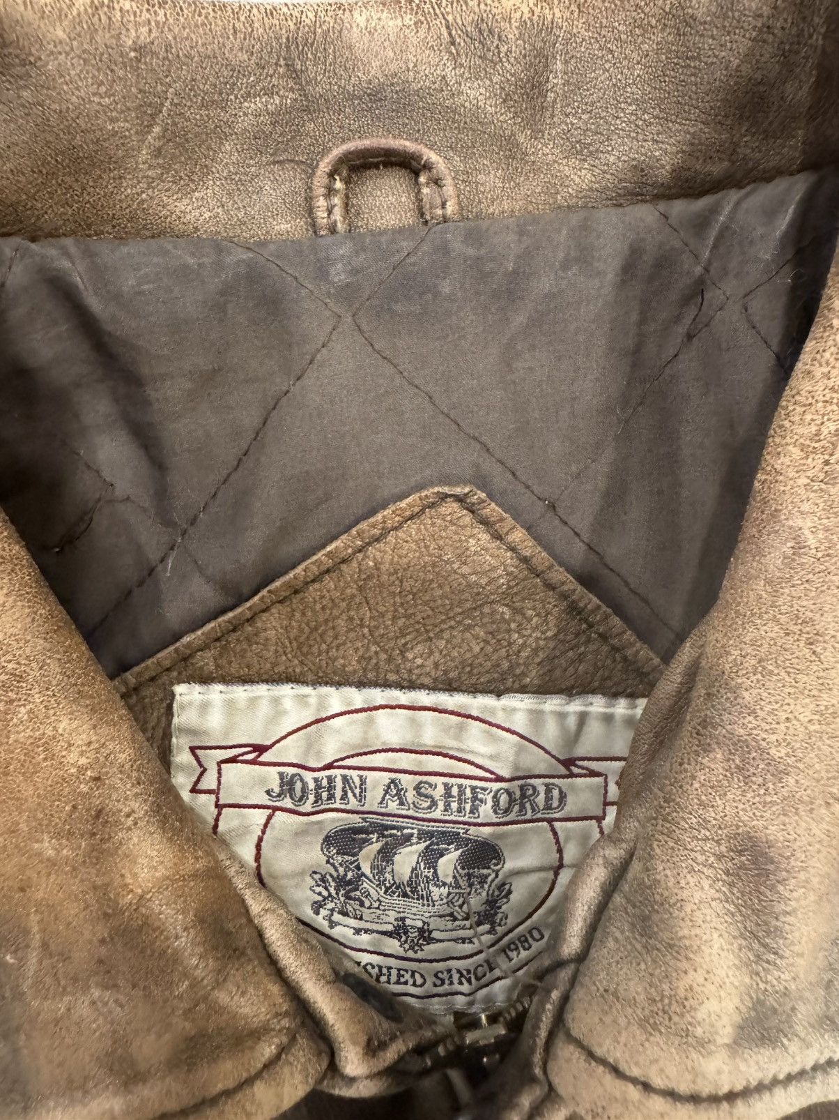 John Ashford × Vintage Vintage John ashford leather jacket Size US L / EU 52-54 / 3 - 3 Thumbnail