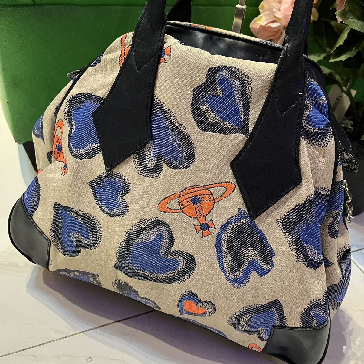 Vivienne Westwood Vivienne Westwood Heart & Orb Print Bowler Bag Size ONE SIZE - 17 Thumbnail