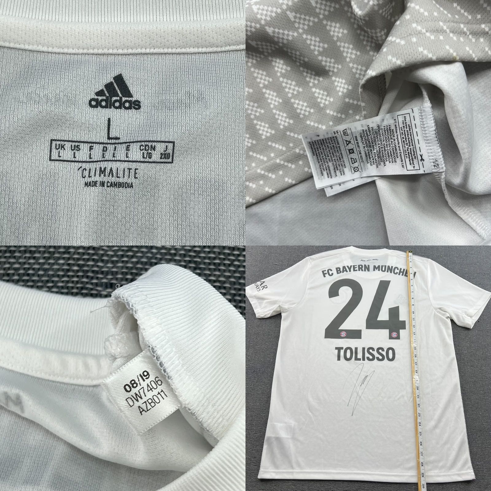 Adidas adidas Bayern Munich 2019 2020 Away Football Jersey L White Nike Shirt Mens Football Jersey Size US L / EU 52-54 / 3 - 9 Thumbnail