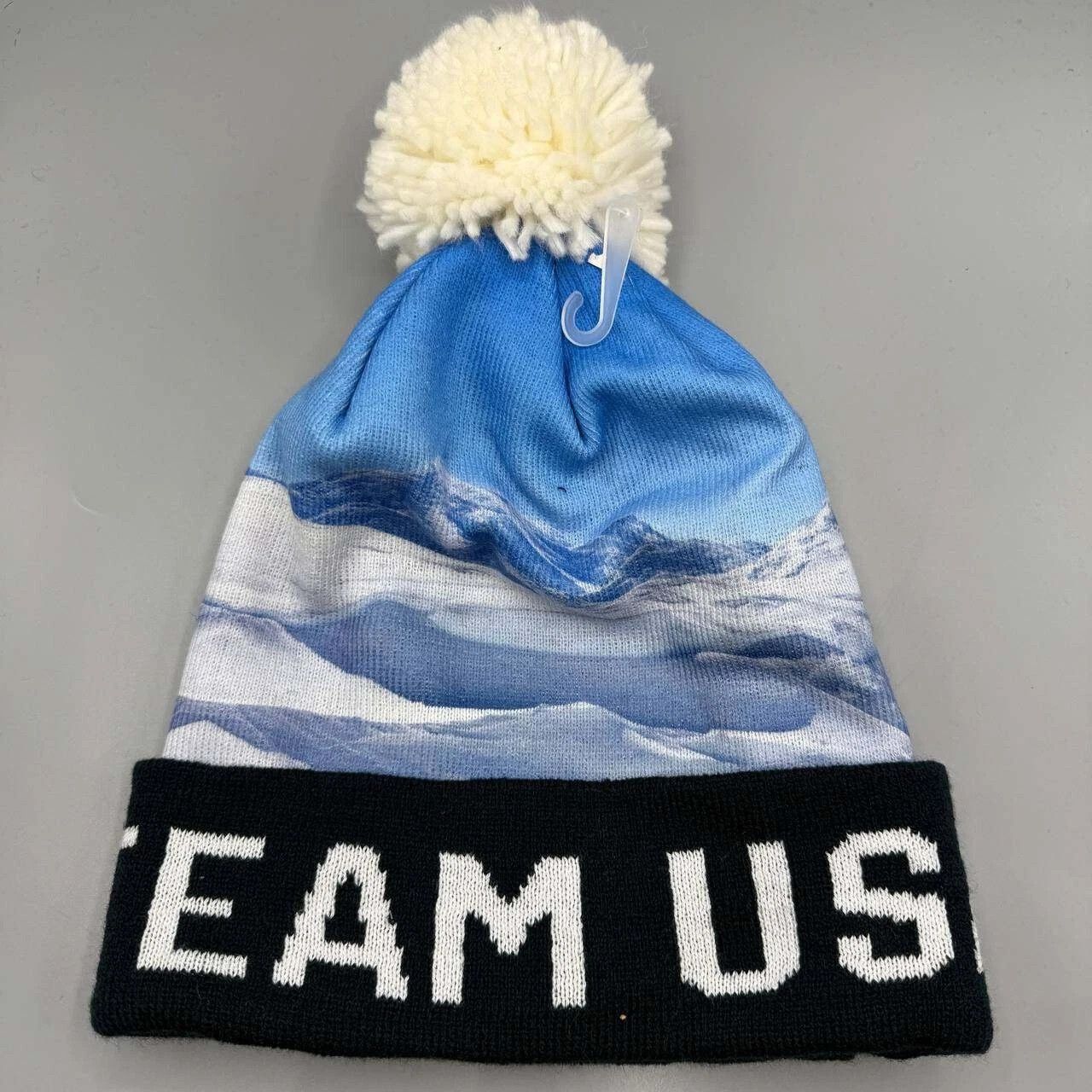 Other Team USA Hat Men Olympic Team Apparel Cuffed Beanie Pom Pom Size ONE SIZE - 1 Thumbnail
